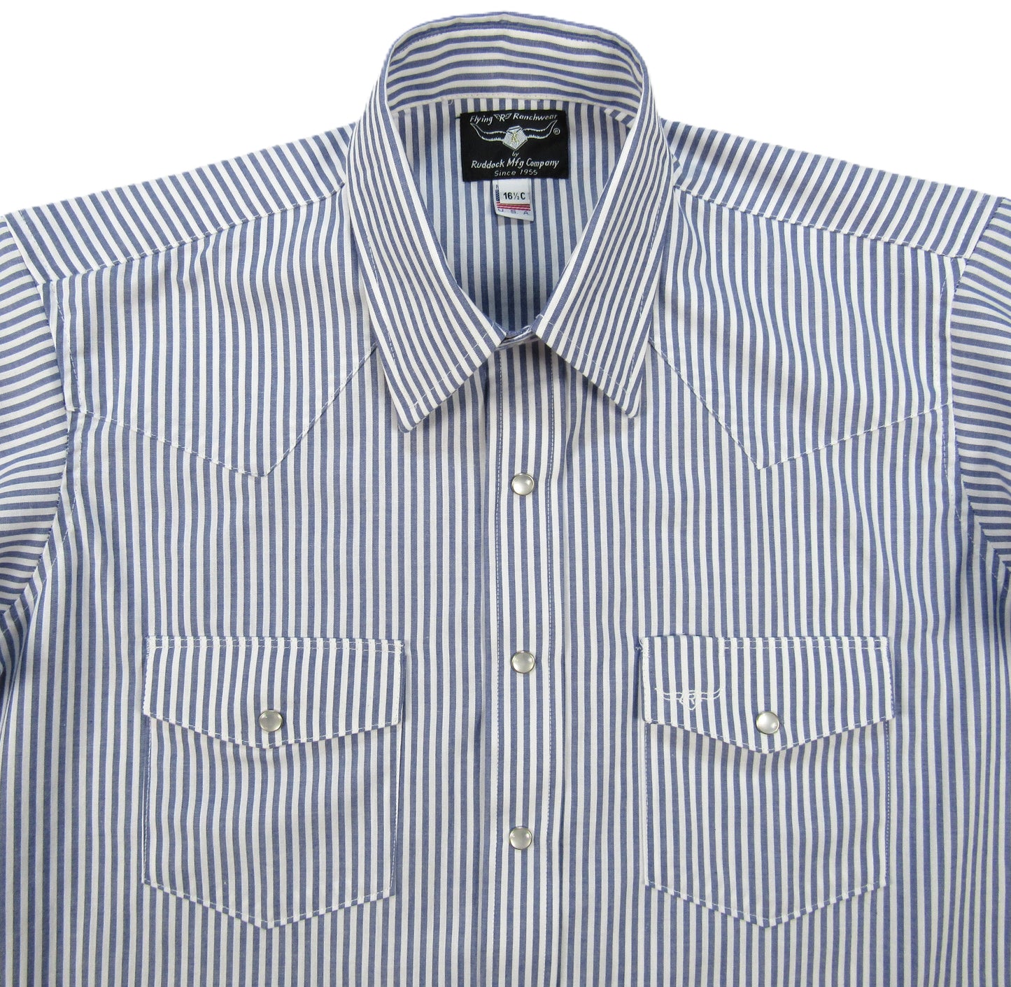Flying R Ranchwear - Regency Stripe - Blue/White - Short Sleeve