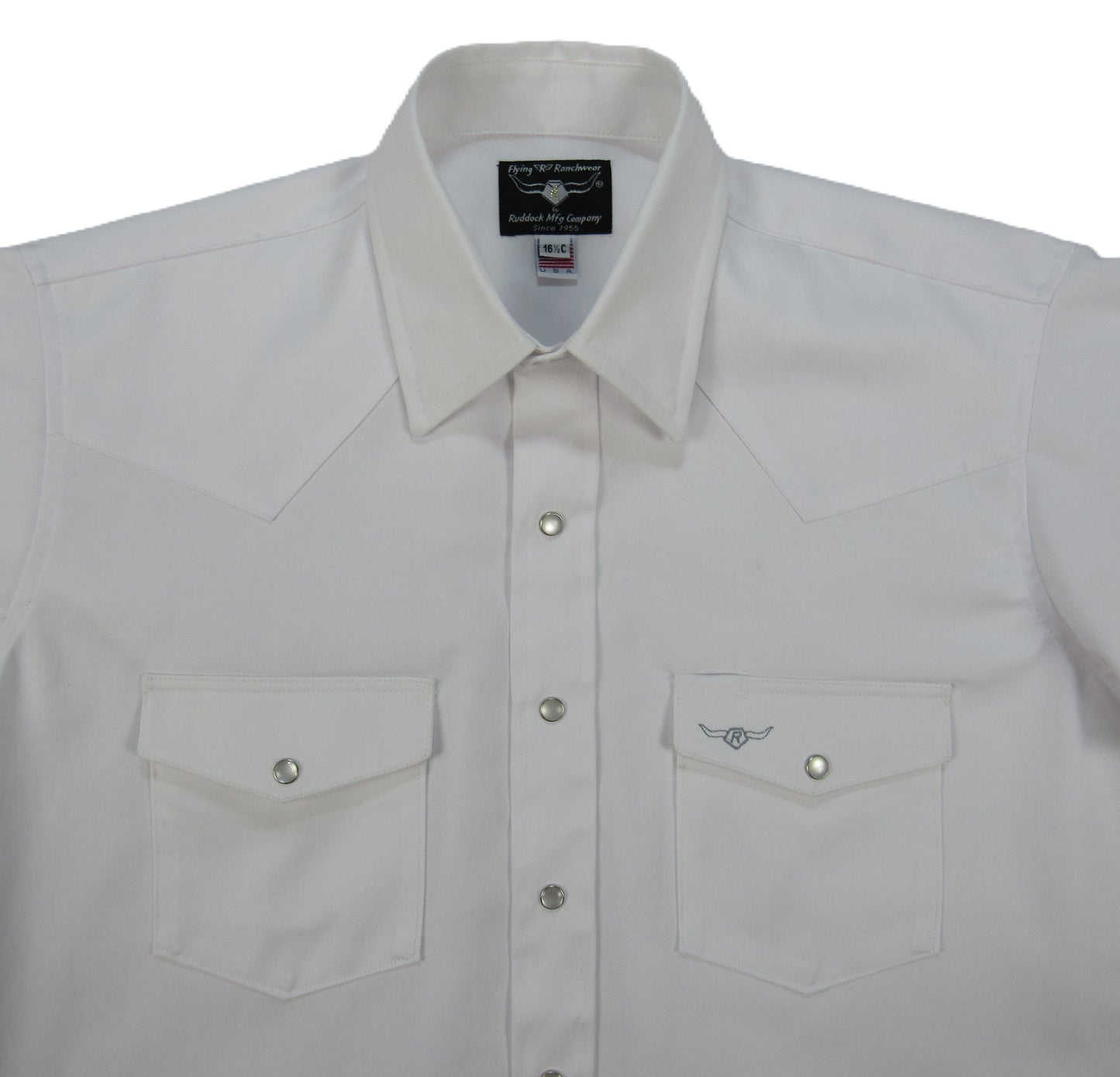 Flying R Ranchwear - Western Classic Solids - White Twill - Short Sleeve