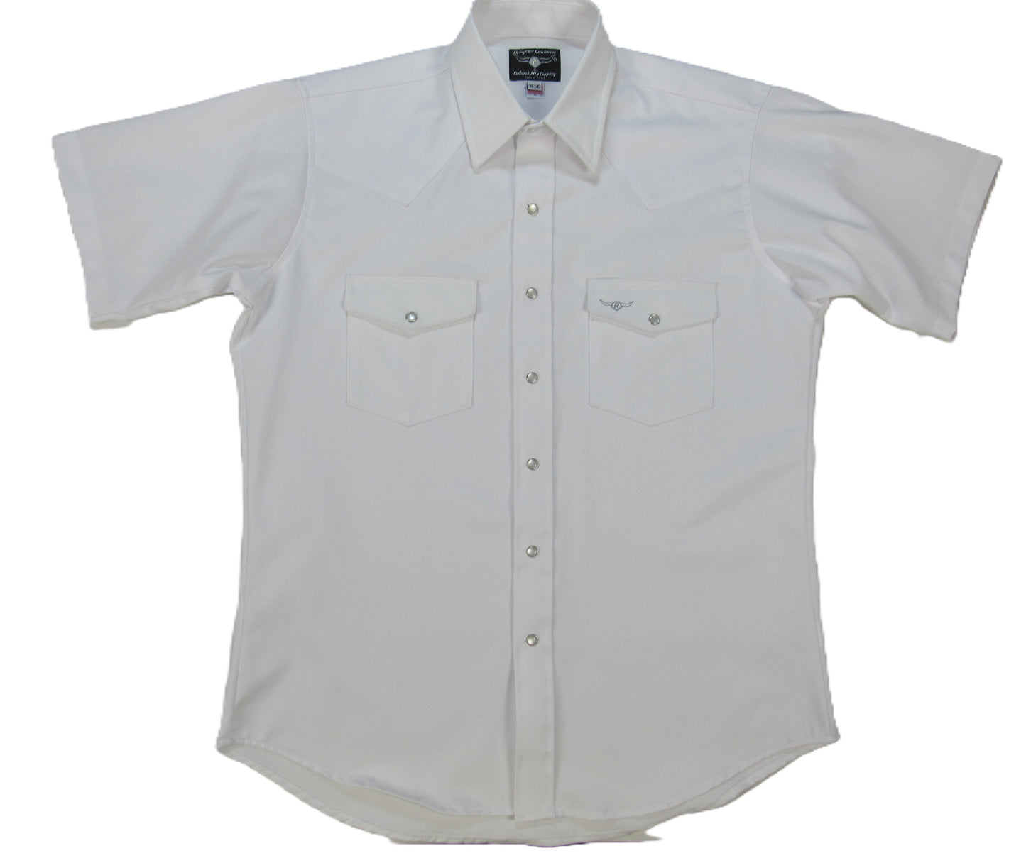 Flying R Ranchwear - Western Classic Solids - White Twill - Short Sleeve