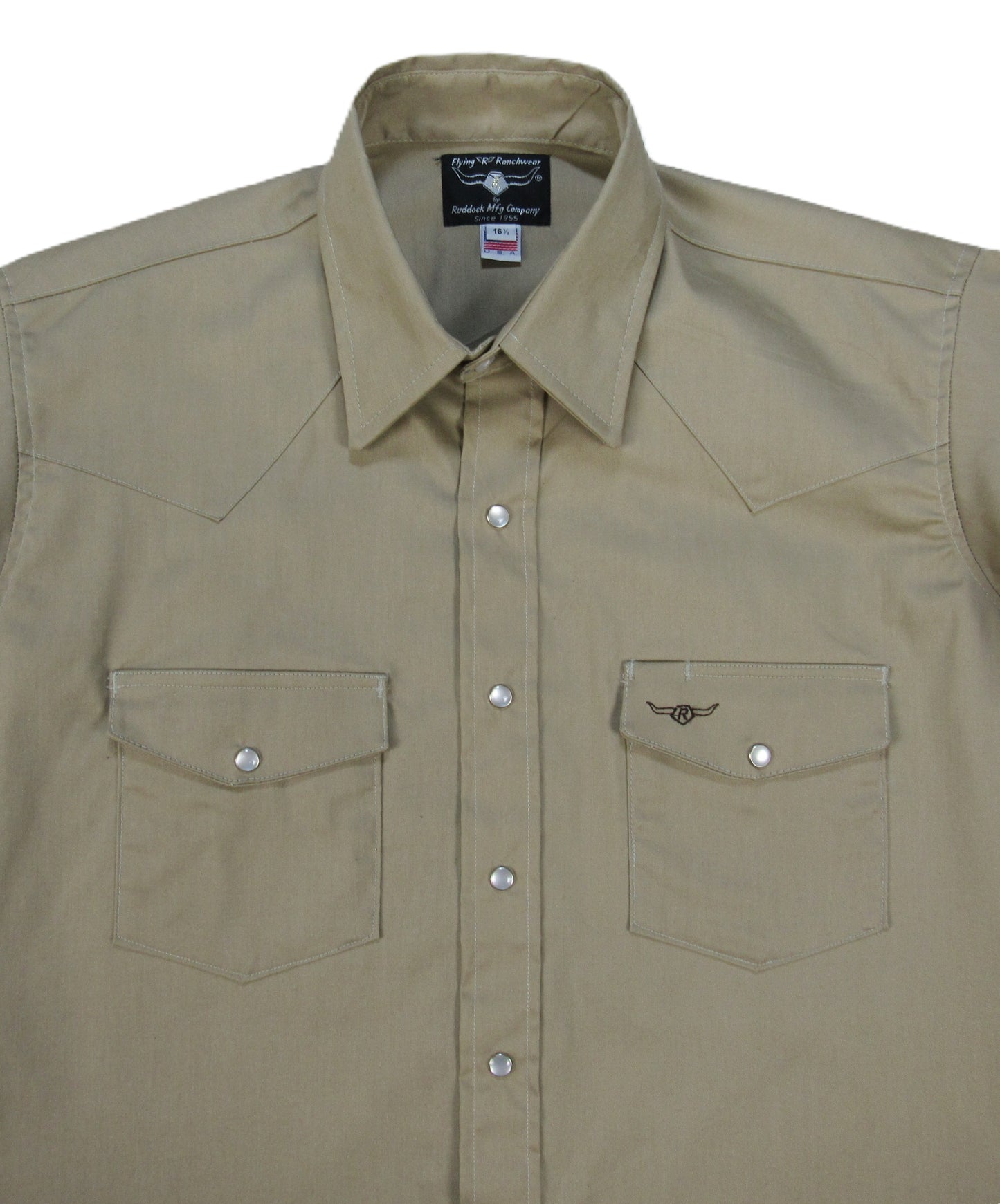 Flying R Ranchwear - Western Classic Solids - Desert Tan Canvas - Short Sleeve