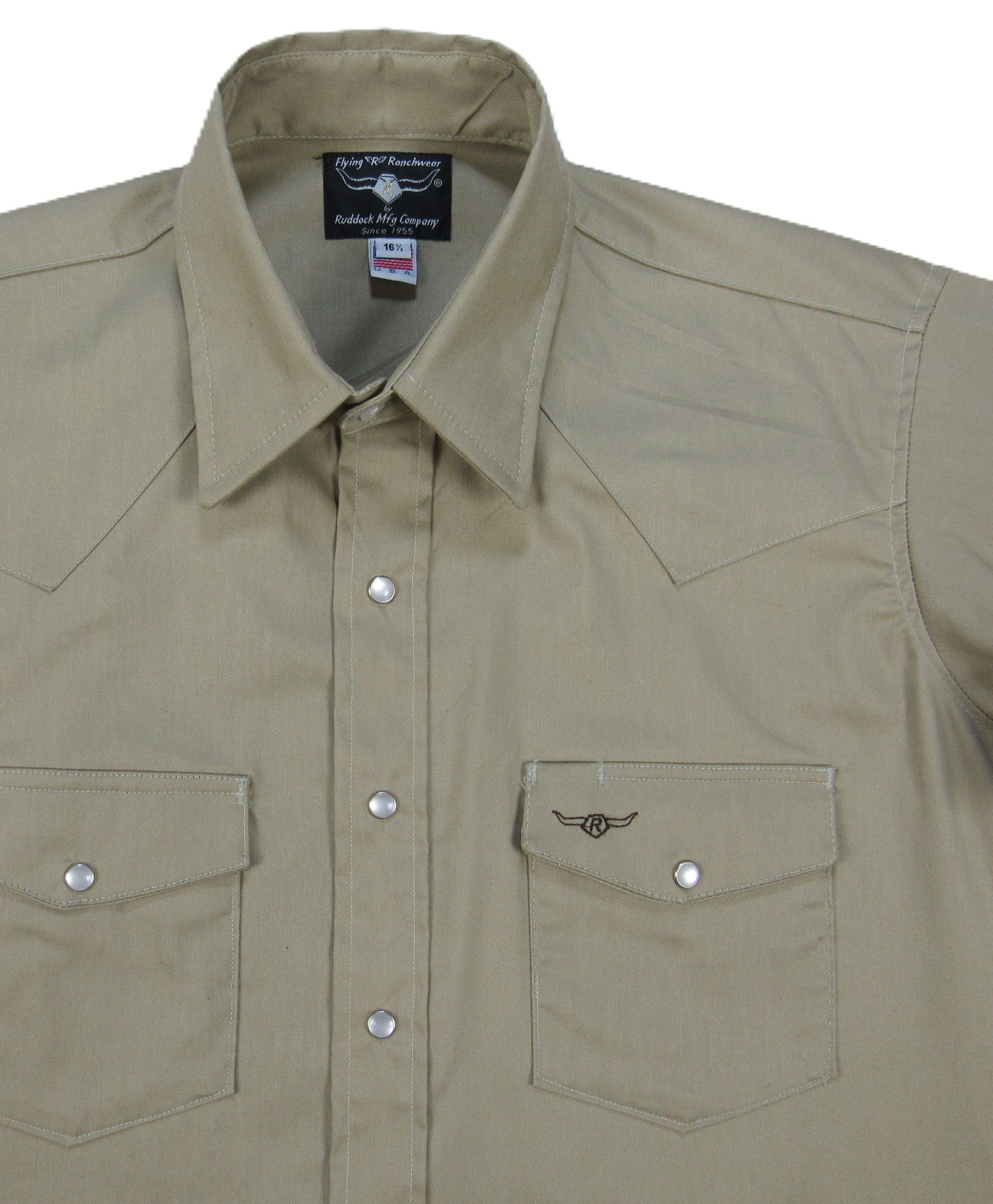 Flying R Ranchwear - Western Classic Solids - Desert Tan Canvas - Short Sleeve