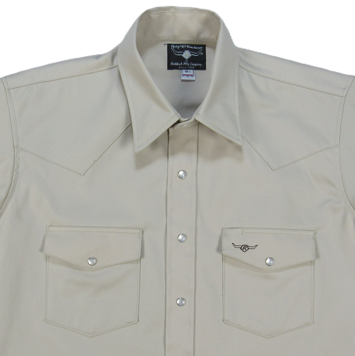 Flying R Ranchwear - Western Classic Solids - Stone Gray Twill - Short Sleeve