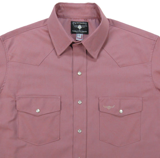 Dusty Mauve long sleeve snap shirt by Flying R Ranchwear Made in USA ~ American Made Ruddock Shirts