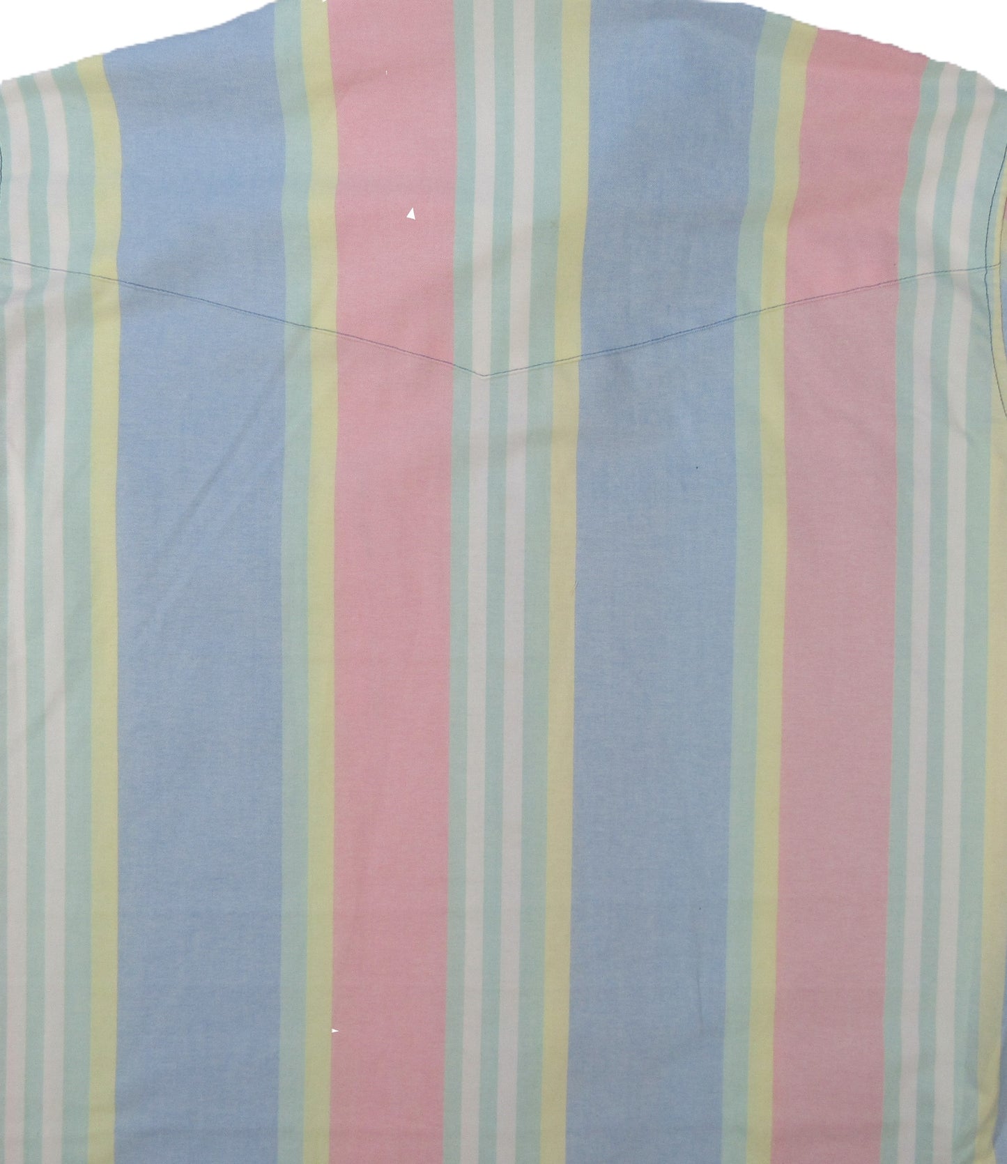 Pastel striped shirt with a collar on a white background by Flying R Ranchwear Ruddock Shirts El Paso Texas Made in USA