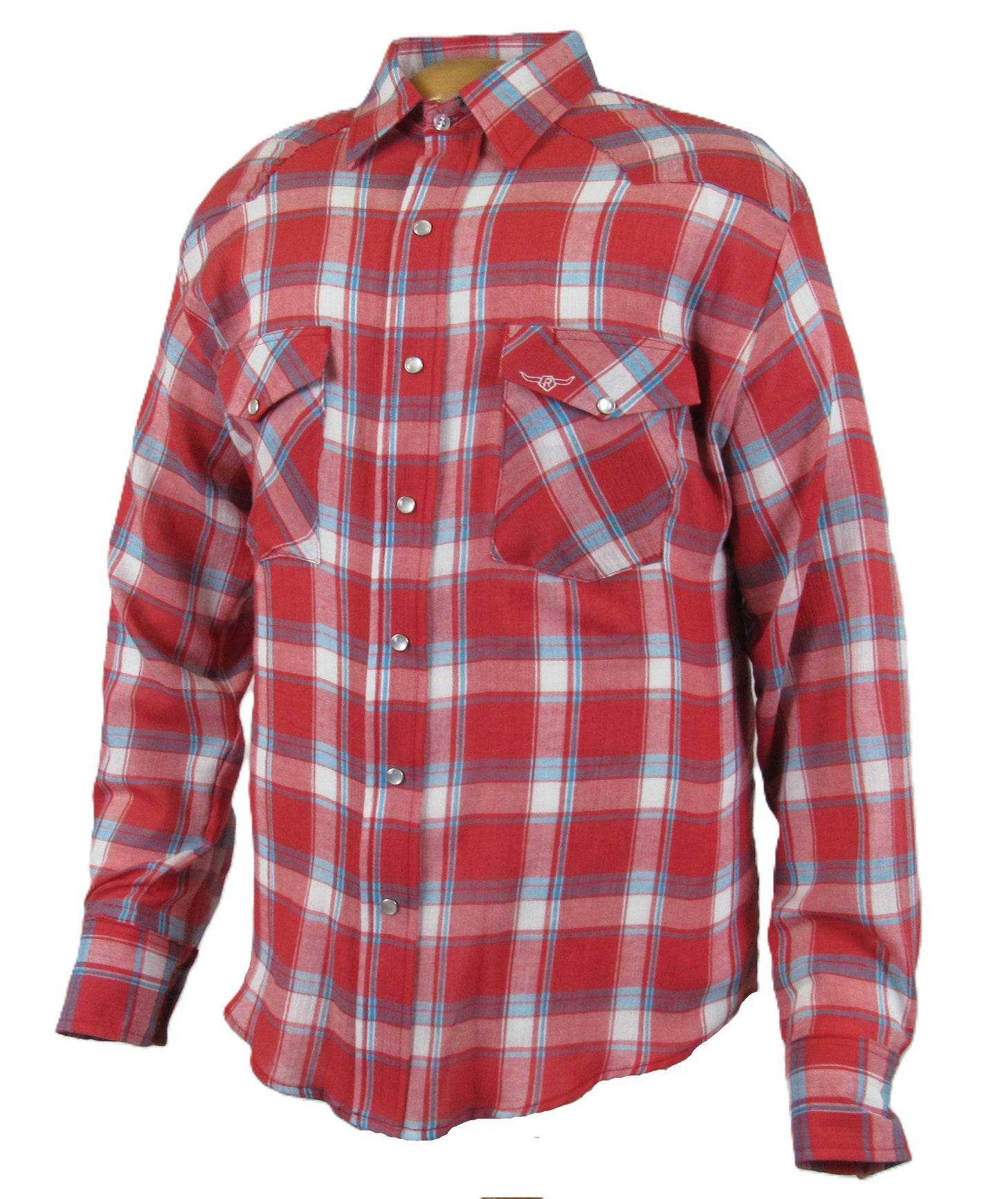 Flying R Ranchwear - Feather Plaids - Red - Long Sleeve - NEW FIT
