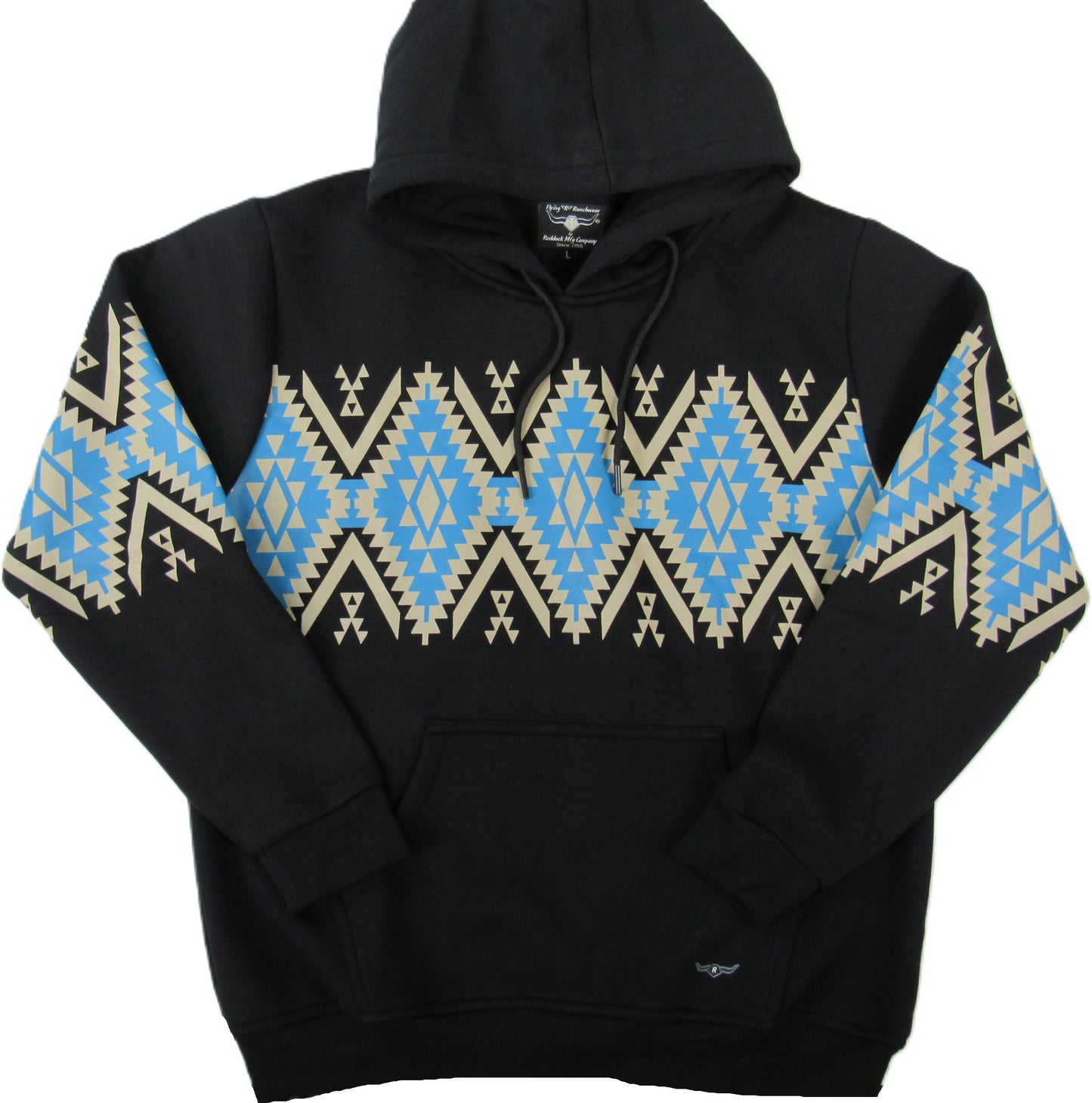 Flying R Ranchwear - Southwest Fleece Tucson Hoodie - Deep Black