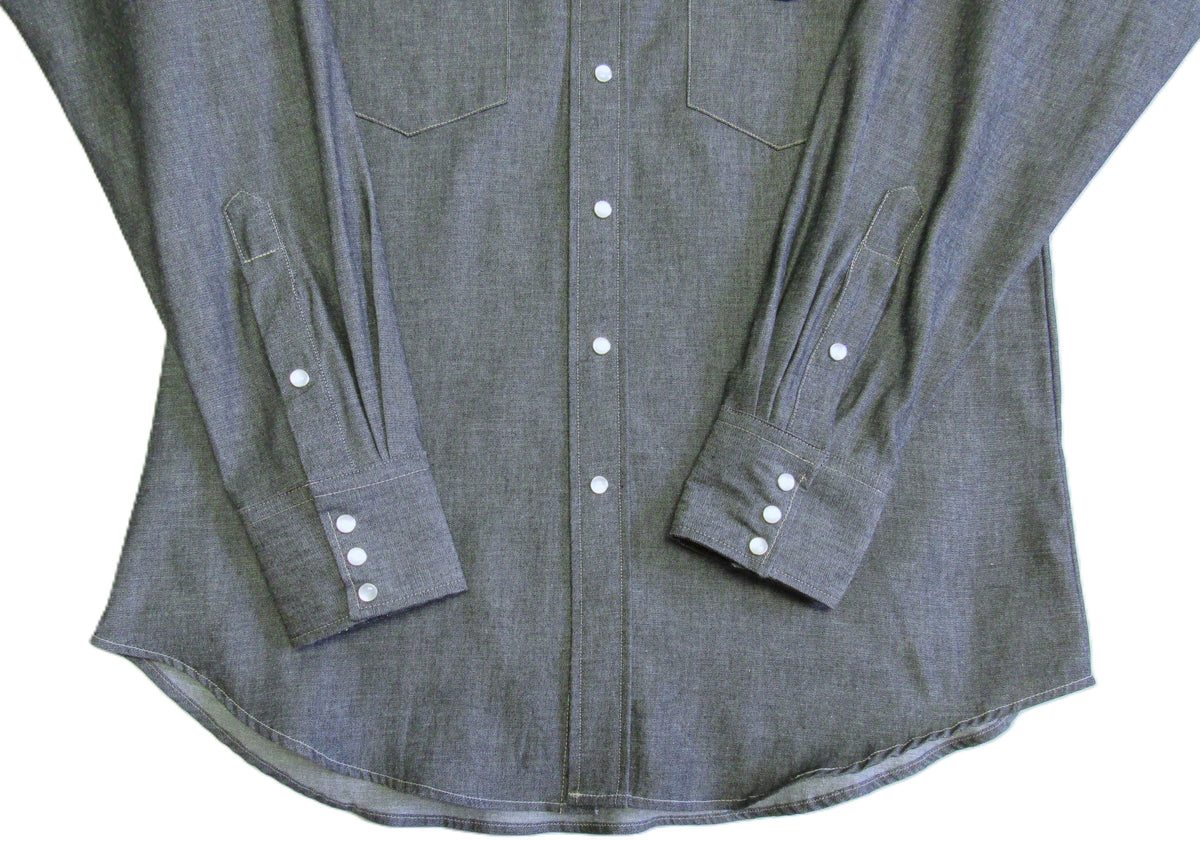 Flying R Ranchwear - Prairie Twill Denim - Indigo Blue - Long Sleeve - Snaps - Classic Fit