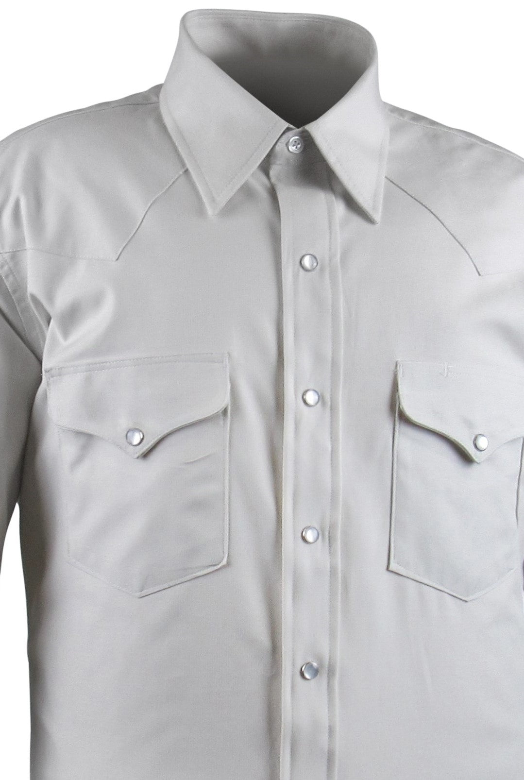 Clearance - Flying R Ranchwear - Ivory Solid Oxford - Long Sleeve - Snaps