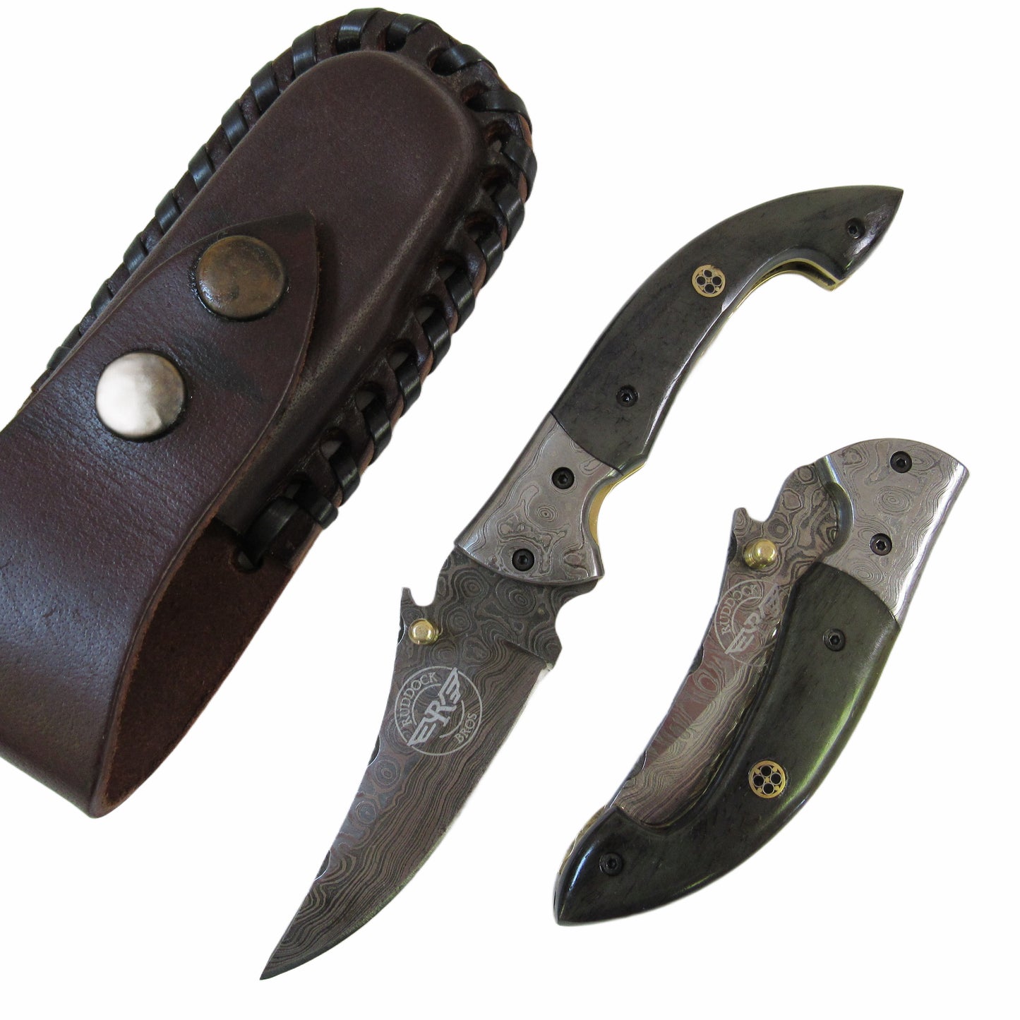 Ruddock Bros - The Tiburon Folding Knife - Damascus Steel