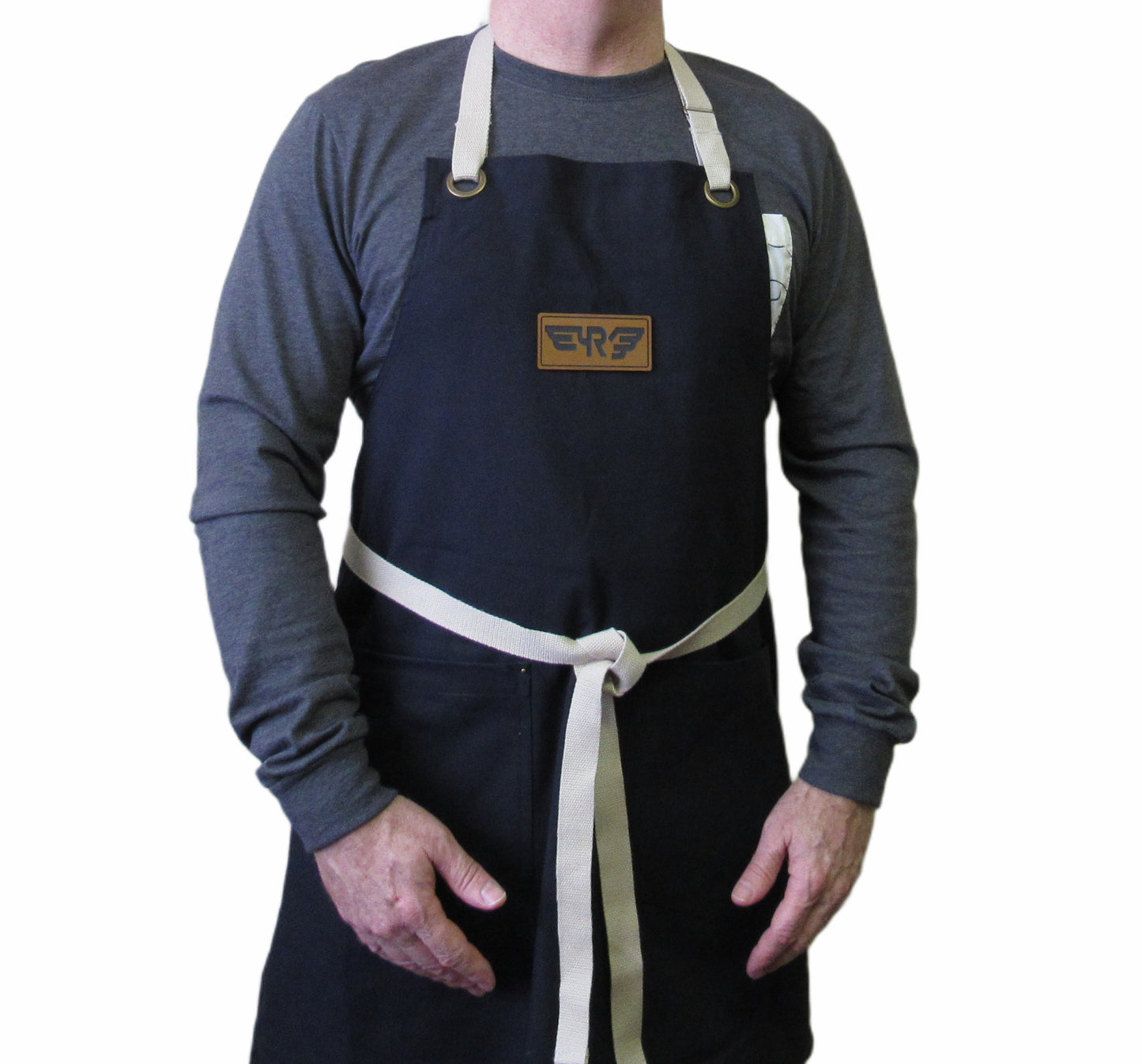 Grill Master Apron by Ruddock Brothers in Black Canvas 100% cotton