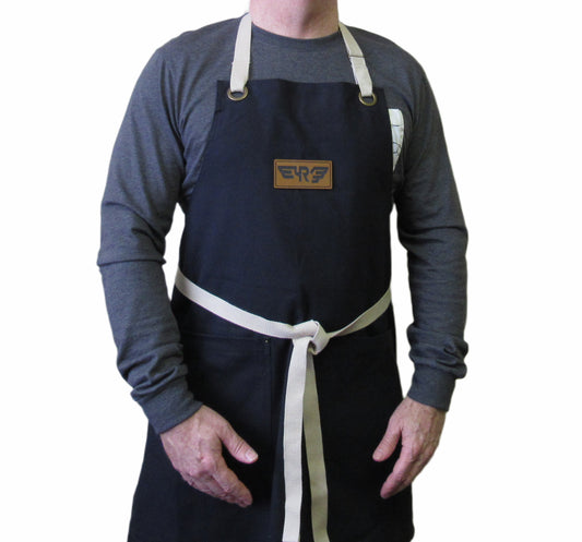 Grill Master Apron by Ruddock Brothers in Black Canvas 100% cotton