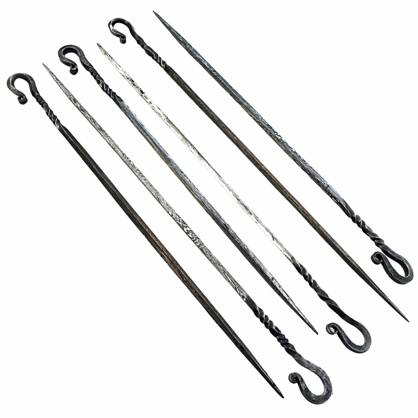 Damascus steel kebab skewer set the ultimate kebab by Ruddock Bros