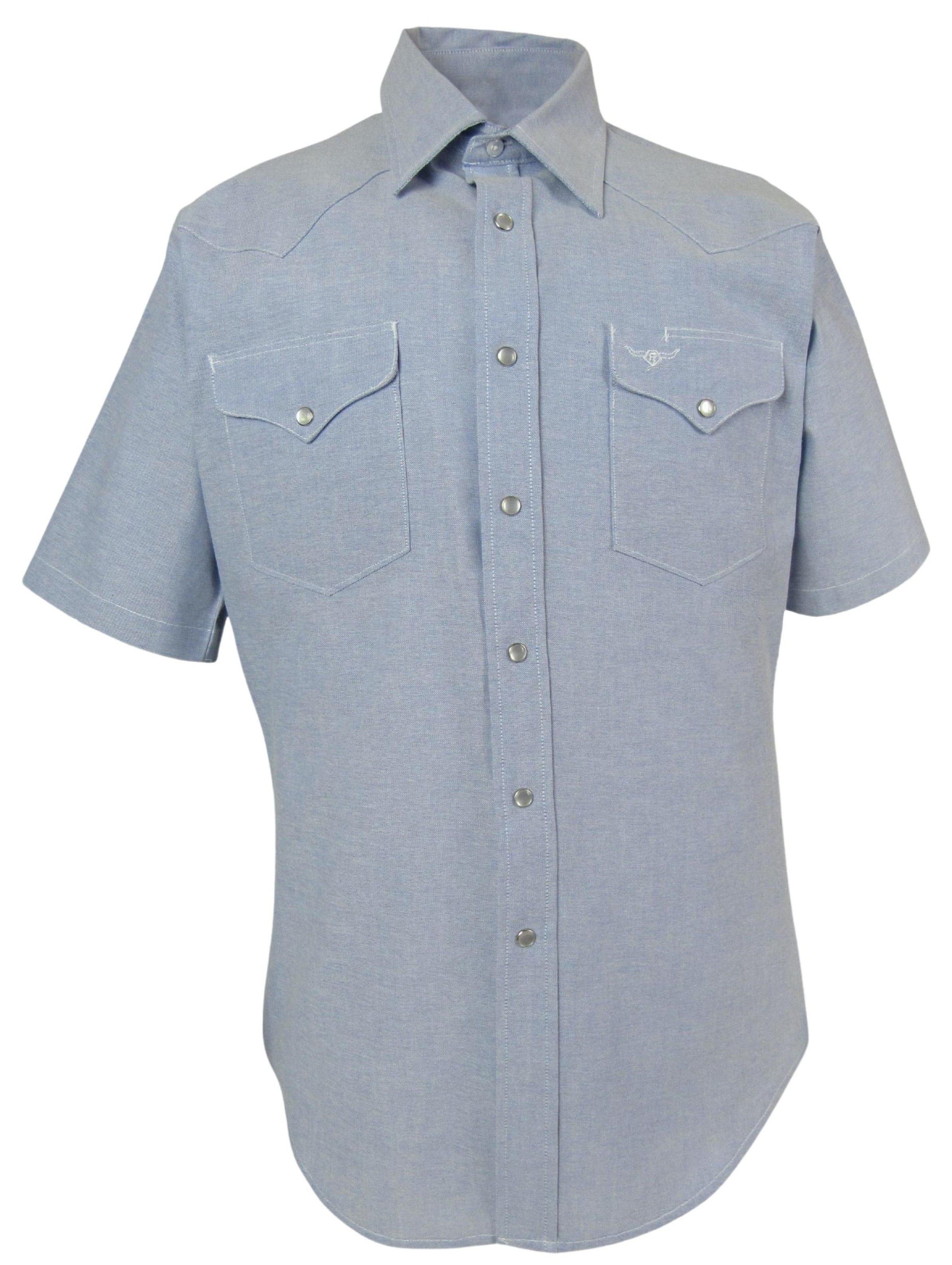 Short Sleeve Tone on Tone Western Shirt