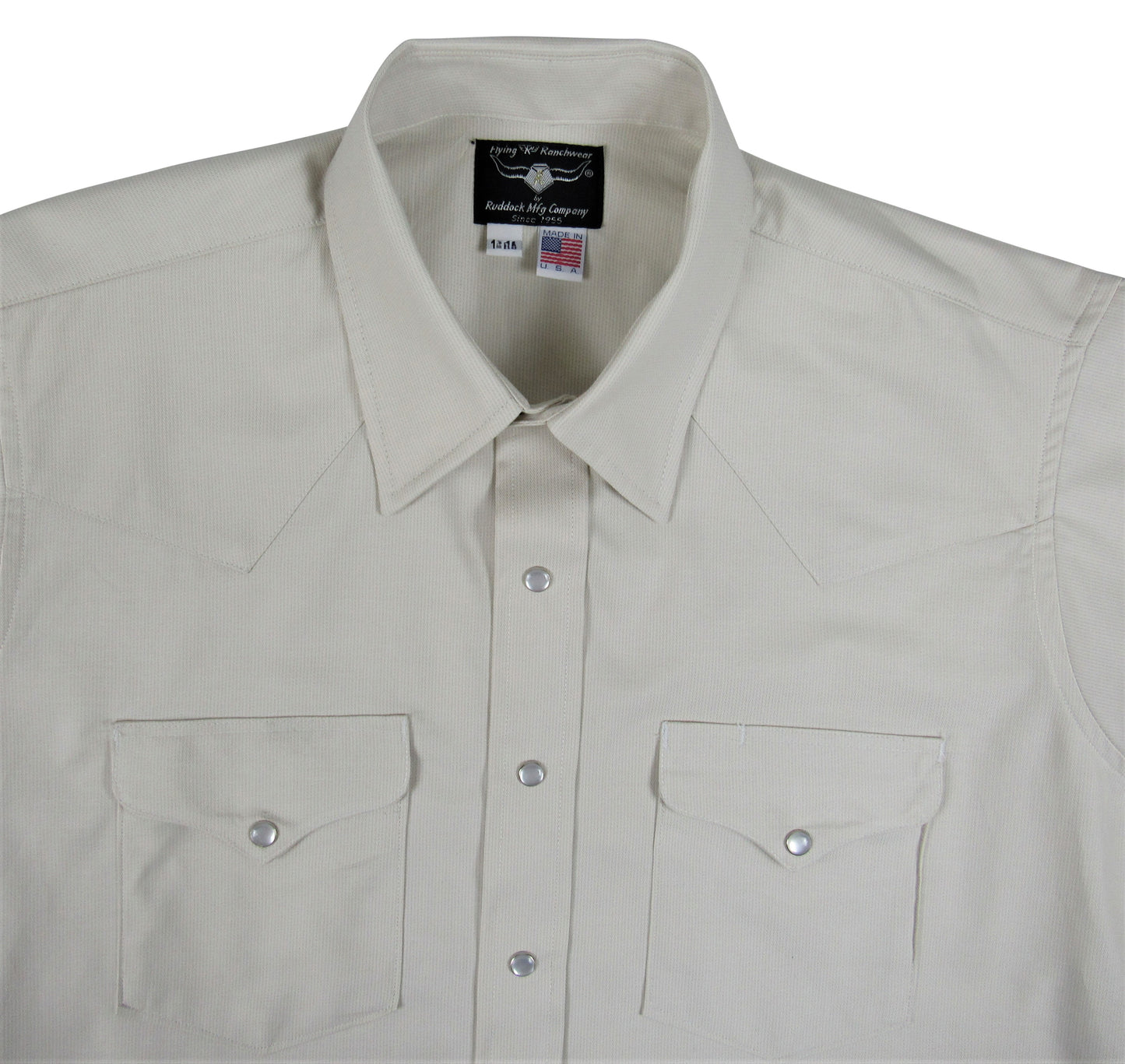 Flying R Ranchwear - Ivory Micro Stripe - Long Sleeve - Snaps