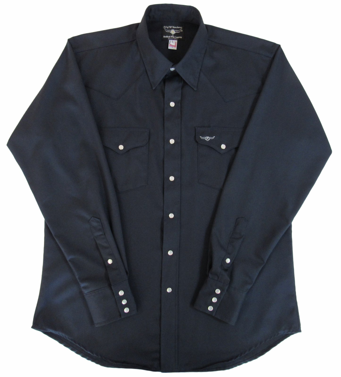 Flying R Ranchwear - Prairie Twill Work Shirt - Navy Twill - Long Sleeve