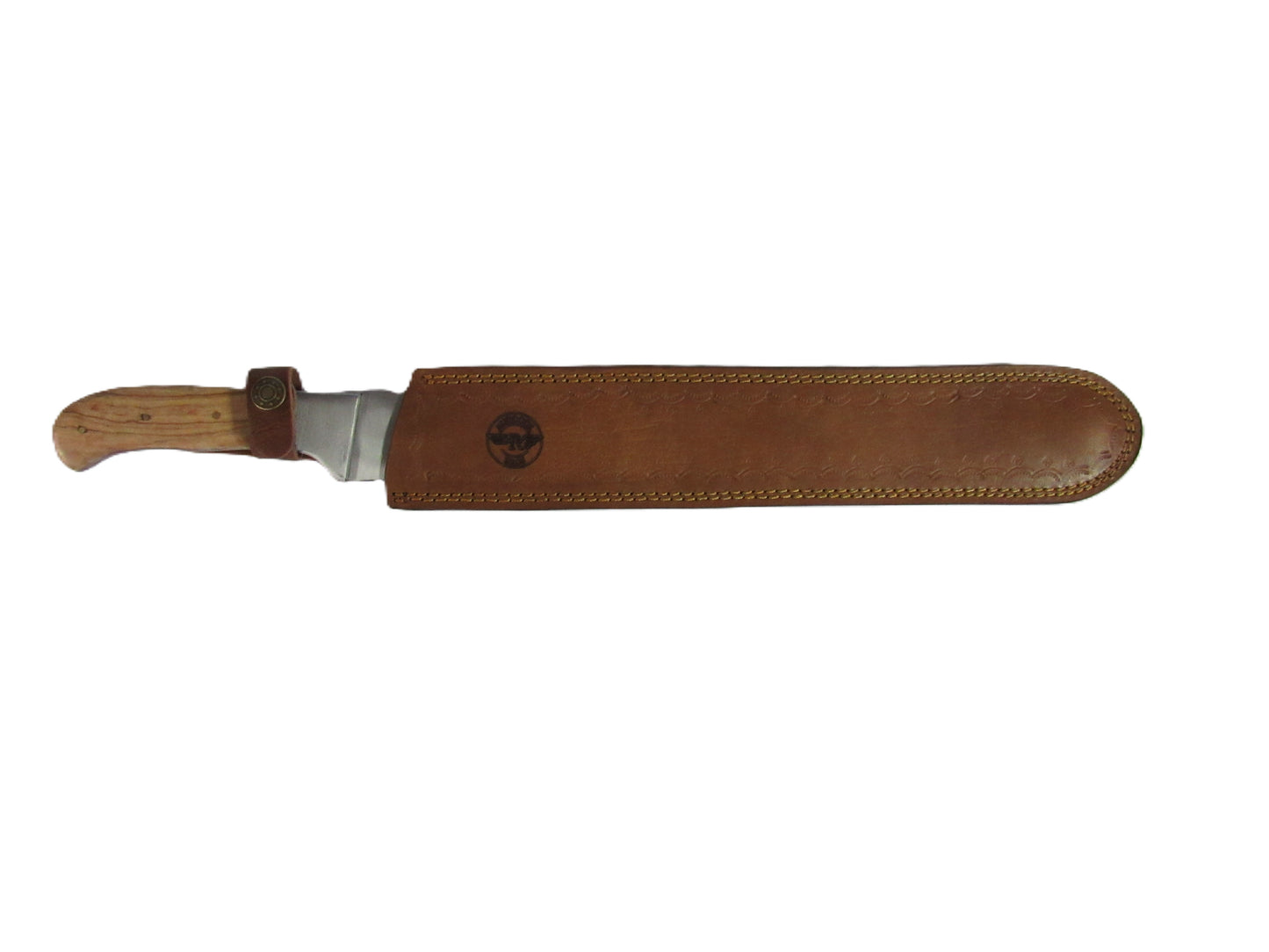 Ruddock Bros - Olive Hardwood Handle Brisket Knife - Stainless Steel - 19" Overall Length
