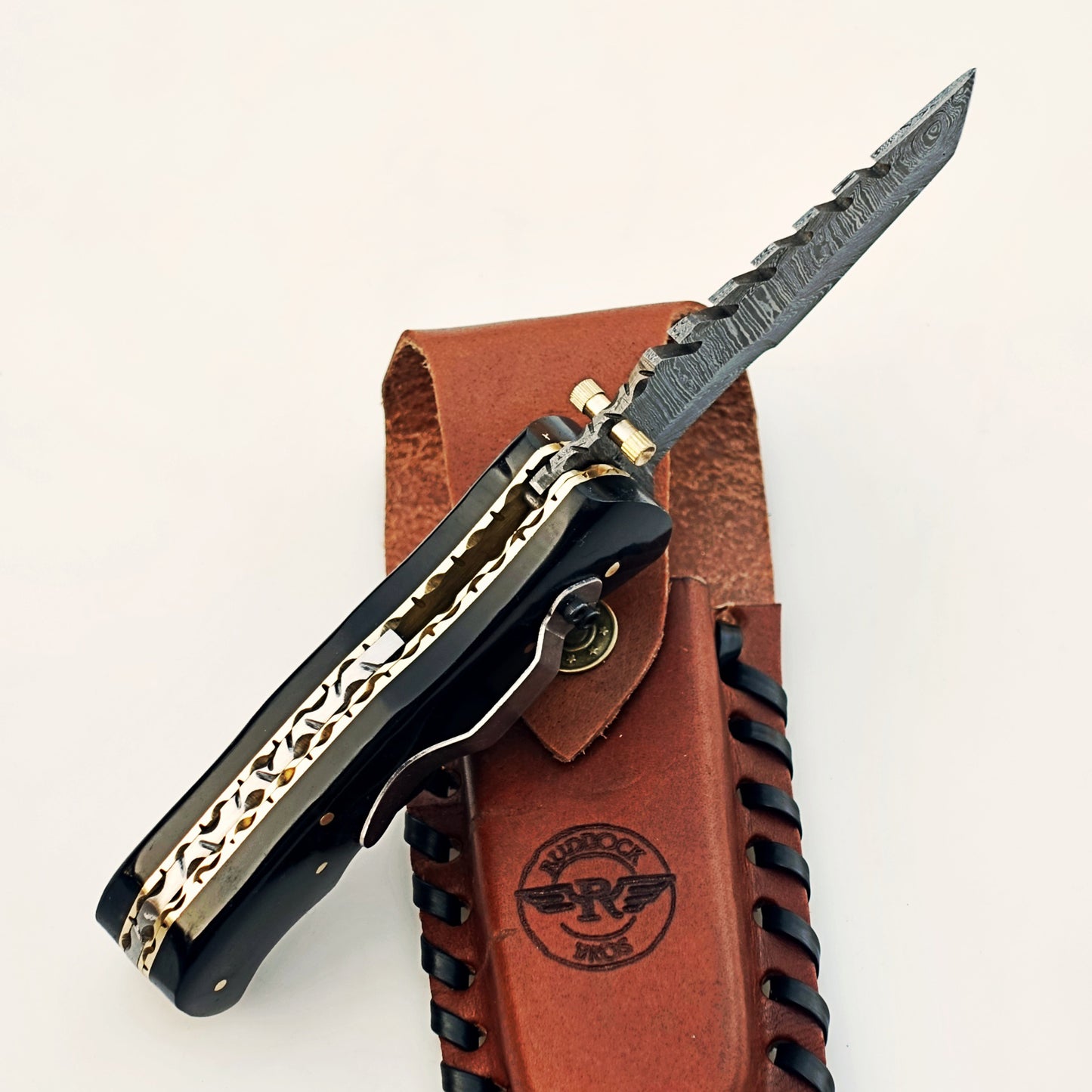 Ruddock Bros - The Panther Utility Folding Knife - Damascus Steel