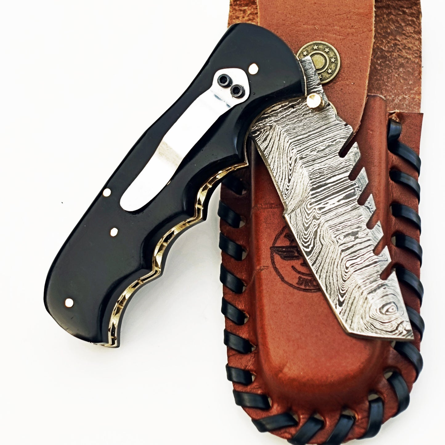 Ruddock Bros - The Panther Utility Folding Knife - Damascus Steel