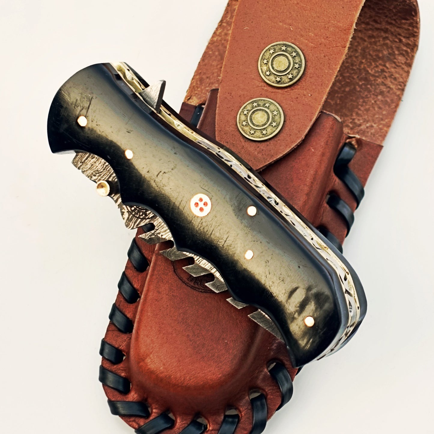 Ruddock Bros - The Panther Utility Folding Knife - Damascus Steel