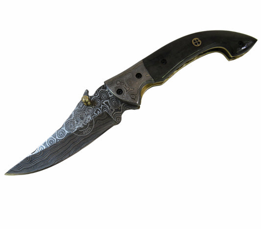 Ruddock Bros - The Tiburon Folding Knife - Damascus Steel