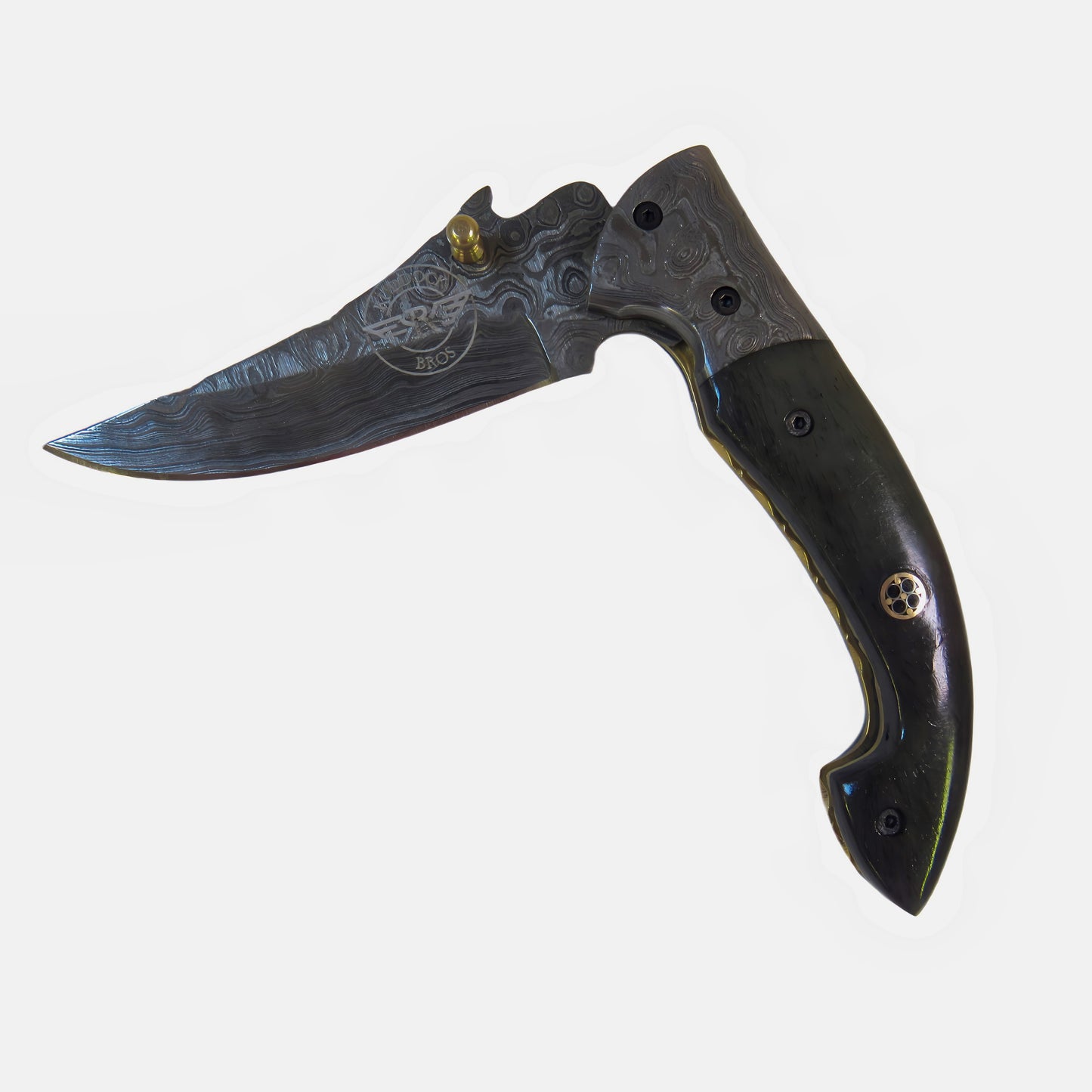 Ruddock Bros - The Tiburon Folding Knife - Damascus Steel