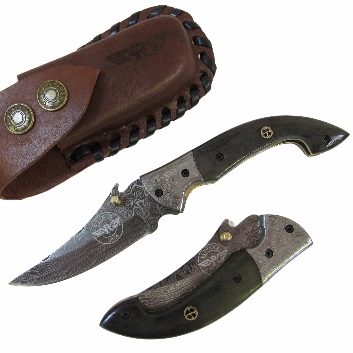 Ruddock Bros - The Tiburon Folding Knife - Damascus Steel
