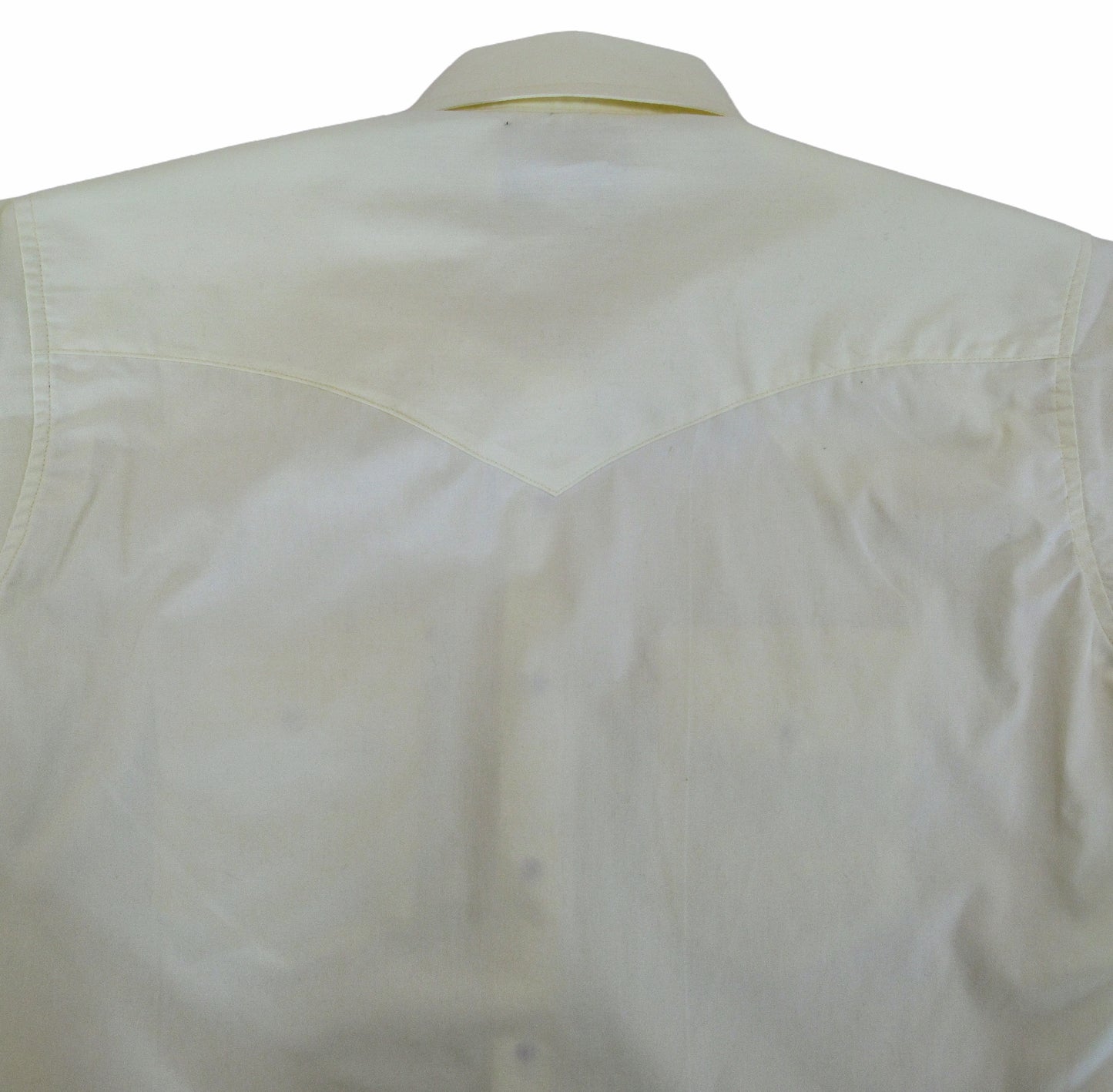 Pale Yellow long sleeve shirt with snaps by Flying R Ranchwear Made in USA