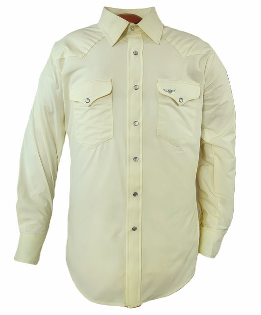 Flying R Ranchwear - Western Classic - Pale Yellow - Long Sleeve - Snaps - Classic Fit