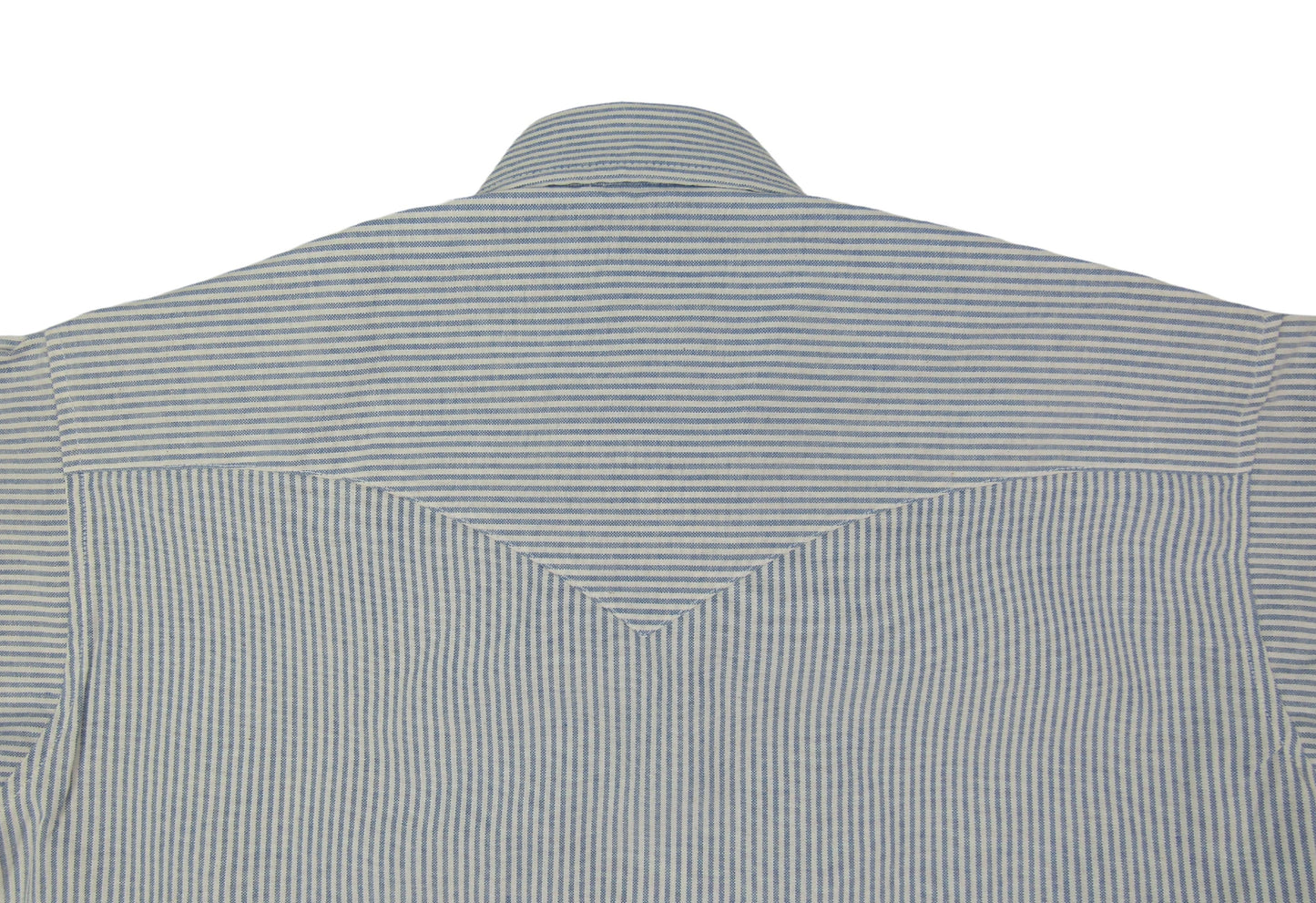 Blue and Ivory stripe Made in USA Snap Shirt Flying R Ranchwear Big Man Tall Man