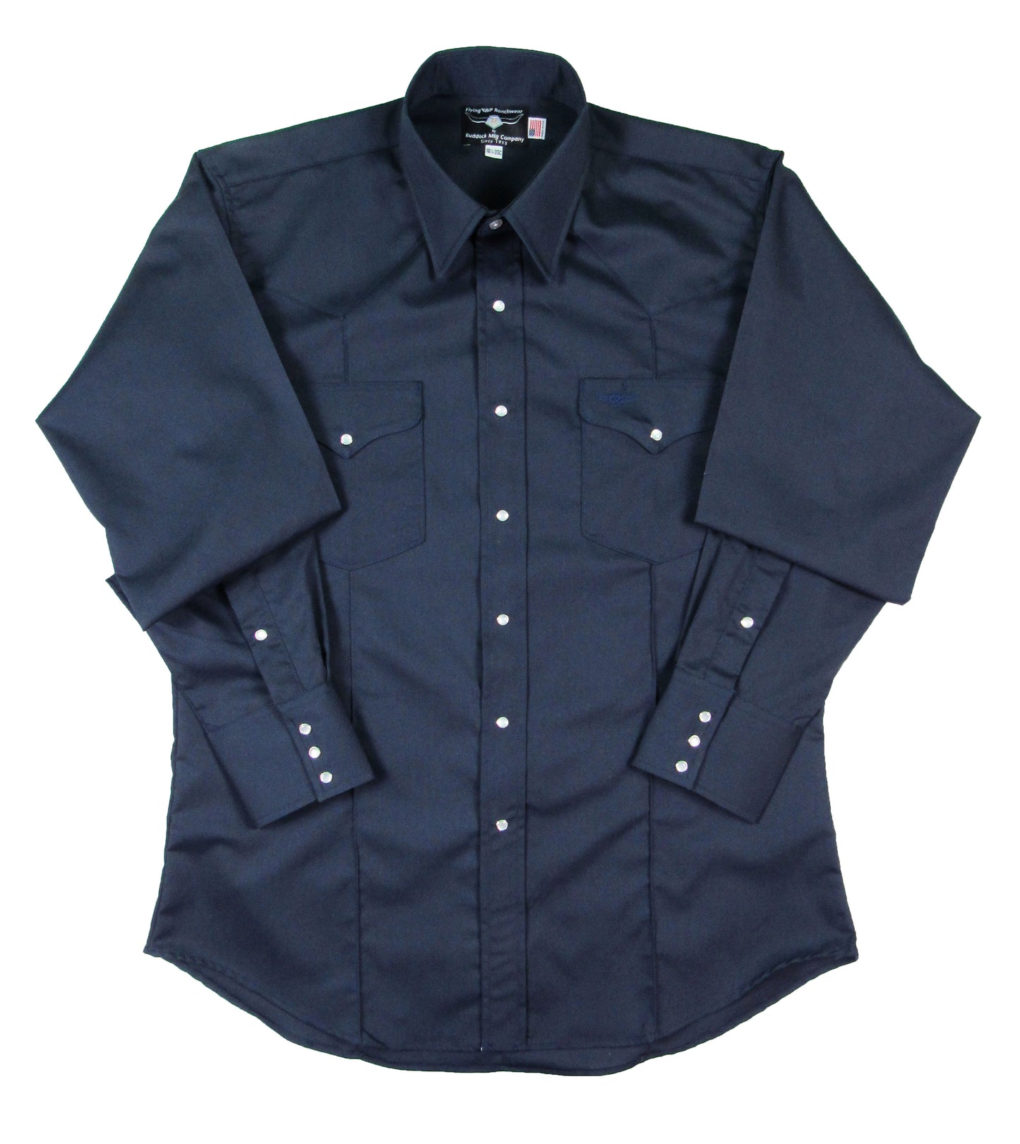 Made in USA Ruddock Shirts Big and Tall Ruddock Shirts Big and Tall Flying R Ranchwear Navy Blue Rancher Crease Shirt Made in USA Ruddock Shirts Big and Tall Flying R Ranchwear