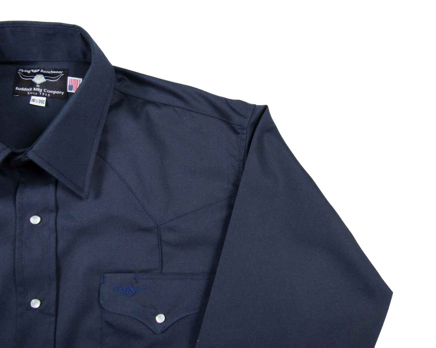 Made in USA Ruddock Shirts Big and Tall Ruddock Shirts Big and Tall Flying R Ranchwear Navy Blue Rancher Crease Shirt Made in USA Ruddock Shirts Big and Tall Flying R Ranchwear