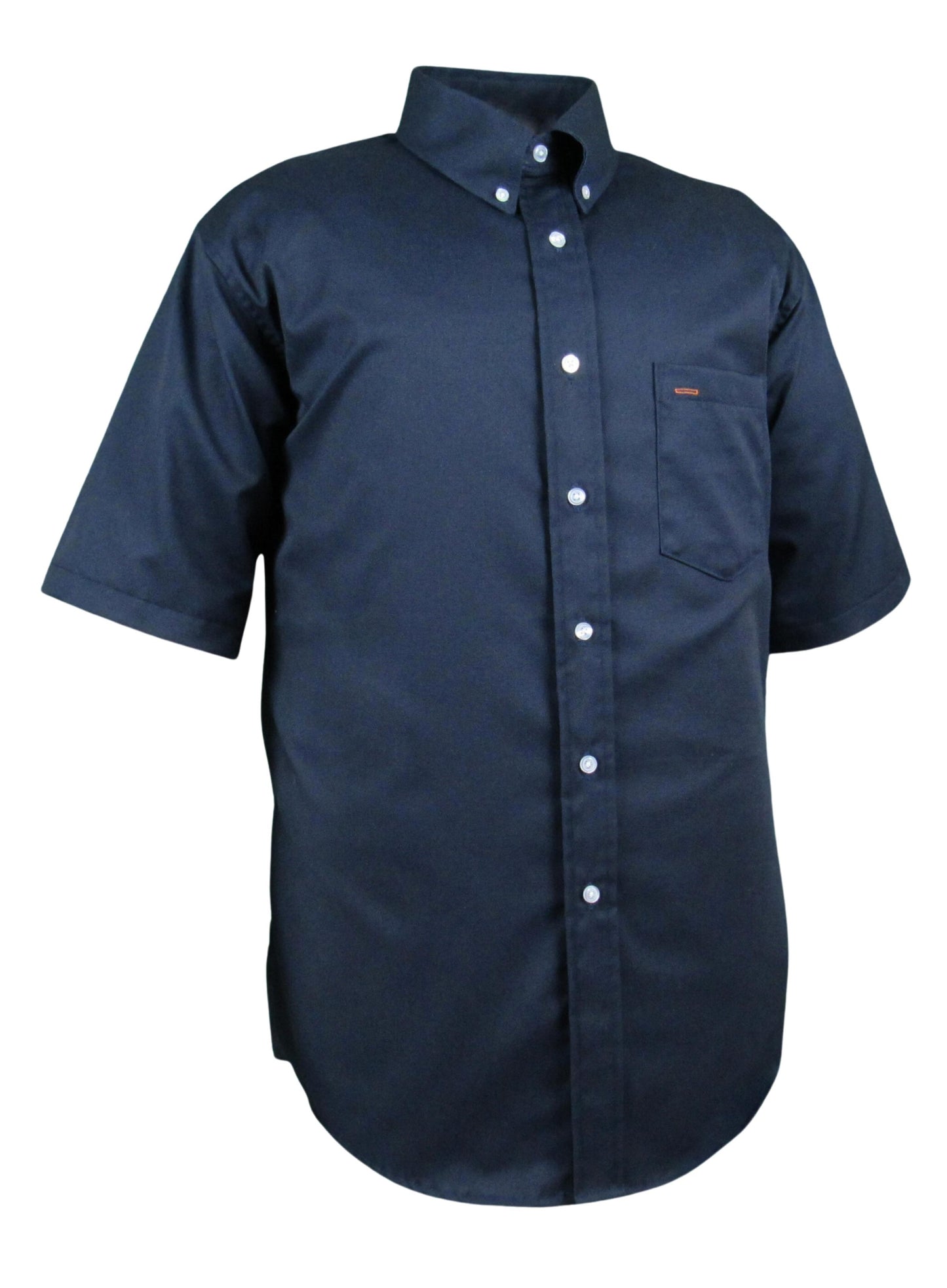 Ruddock Shirts Solid Navy short sleeve with buttons Made in USA