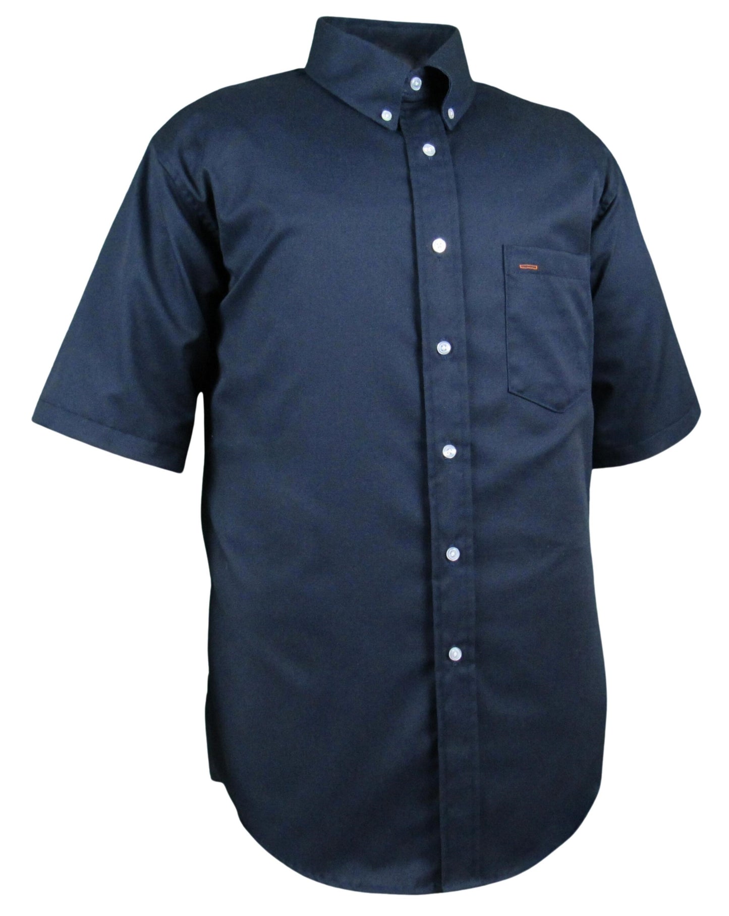 Ruddock Shirts Solid Navy short sleeve with buttons Made in USA