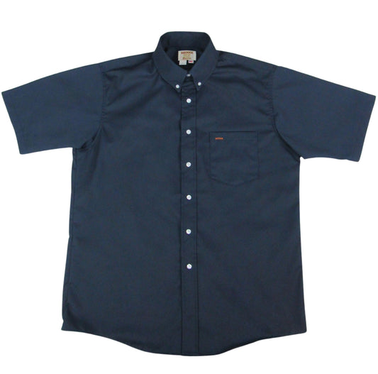 Ruddock Shirts Solid Navy short sleeve with buttons Made in USA