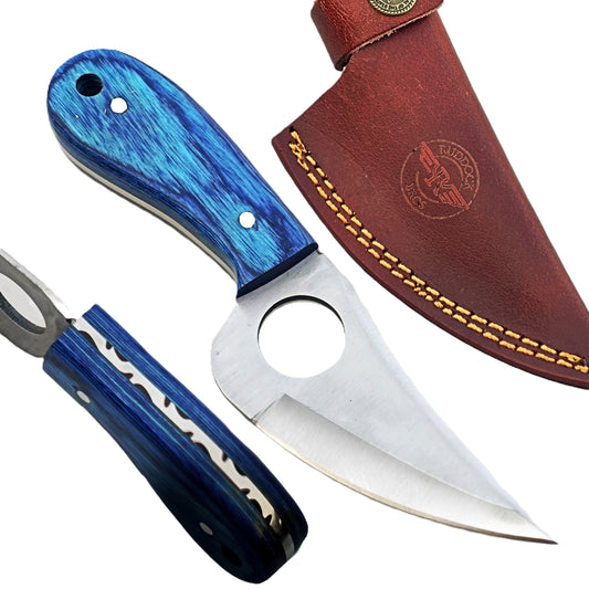 Ruddock Bros - Mule Skinner Blue Knife - Fixed Blade - Stainless Steel