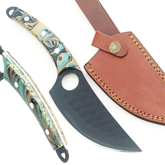 Ruddock Bros - The Native Paring Knife - Fixed Blade - Blackened Steel