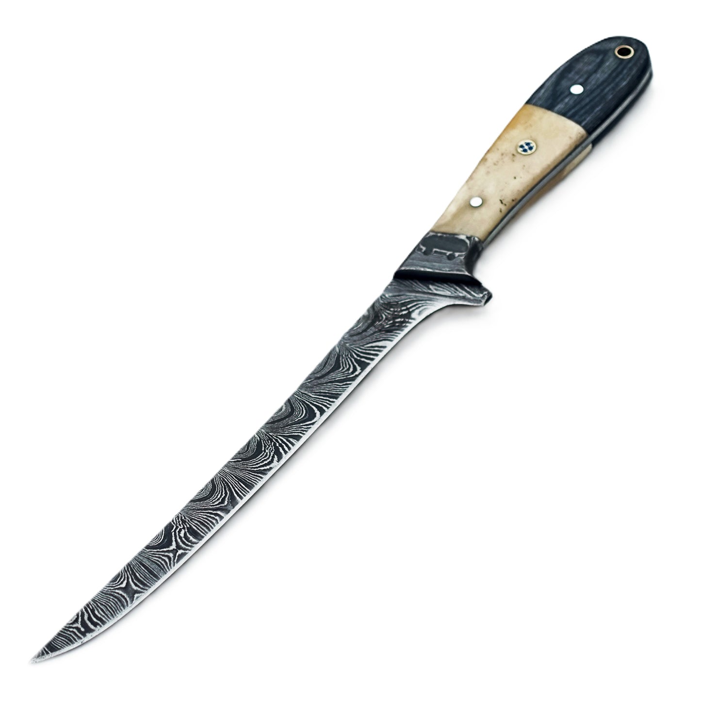 Ruddock Bros - Blackwood Fillet Knife - 7" Blade - Damascus Steel