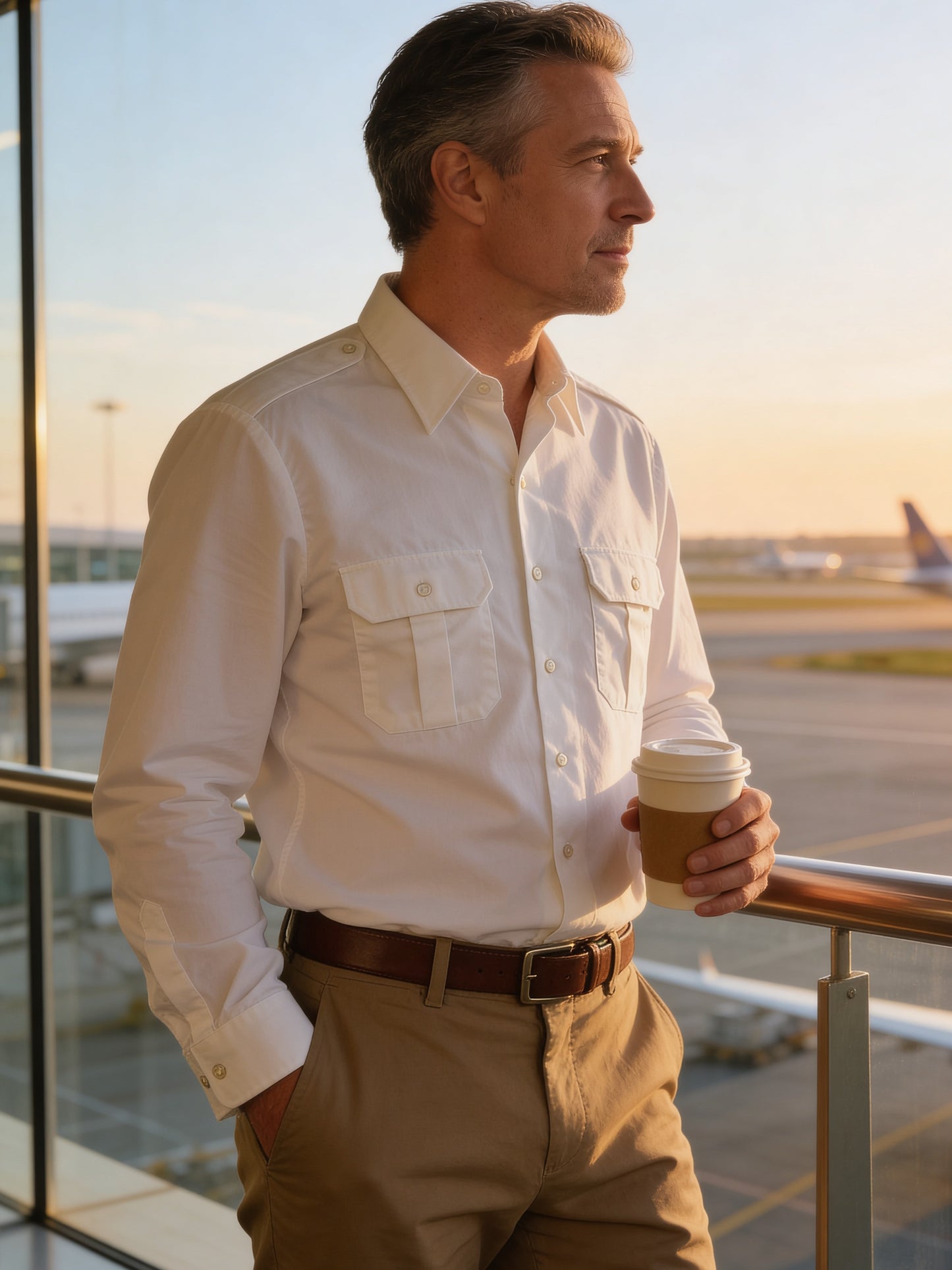 Ruddock Bros - Aviator Pilot Shirt - Long Sleeve - Made in USA