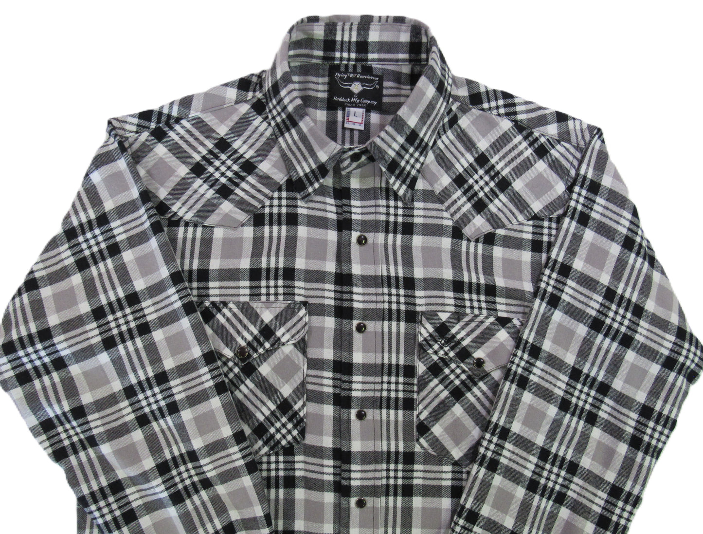 Flying R Ranchwear - Desert Canyon Plaid Flannel - Cloud Gray