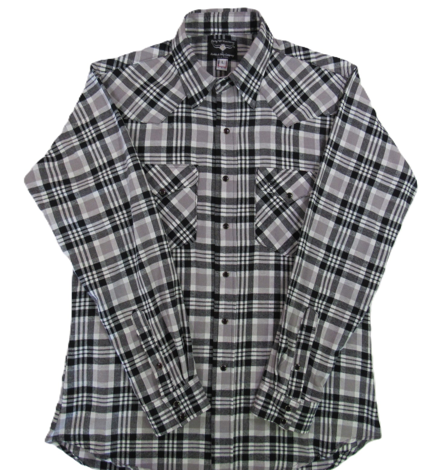 Flying R Ranchwear - Desert Canyon Plaid Flannel - Cloud Gray