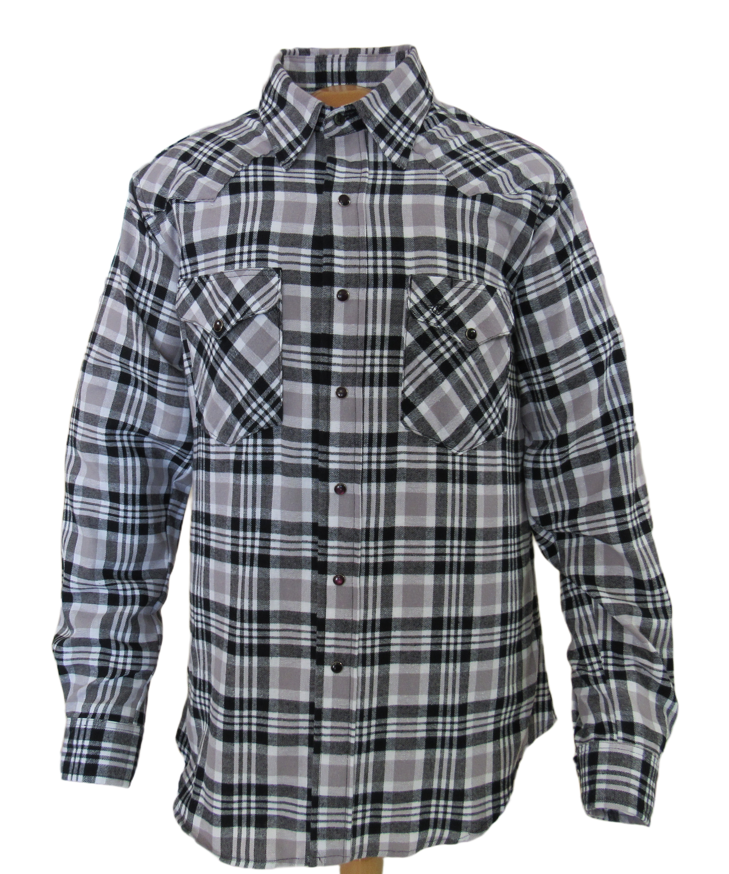 Flying R Ranchwear - Desert Canyon Plaid Flannel - Cloud Gray