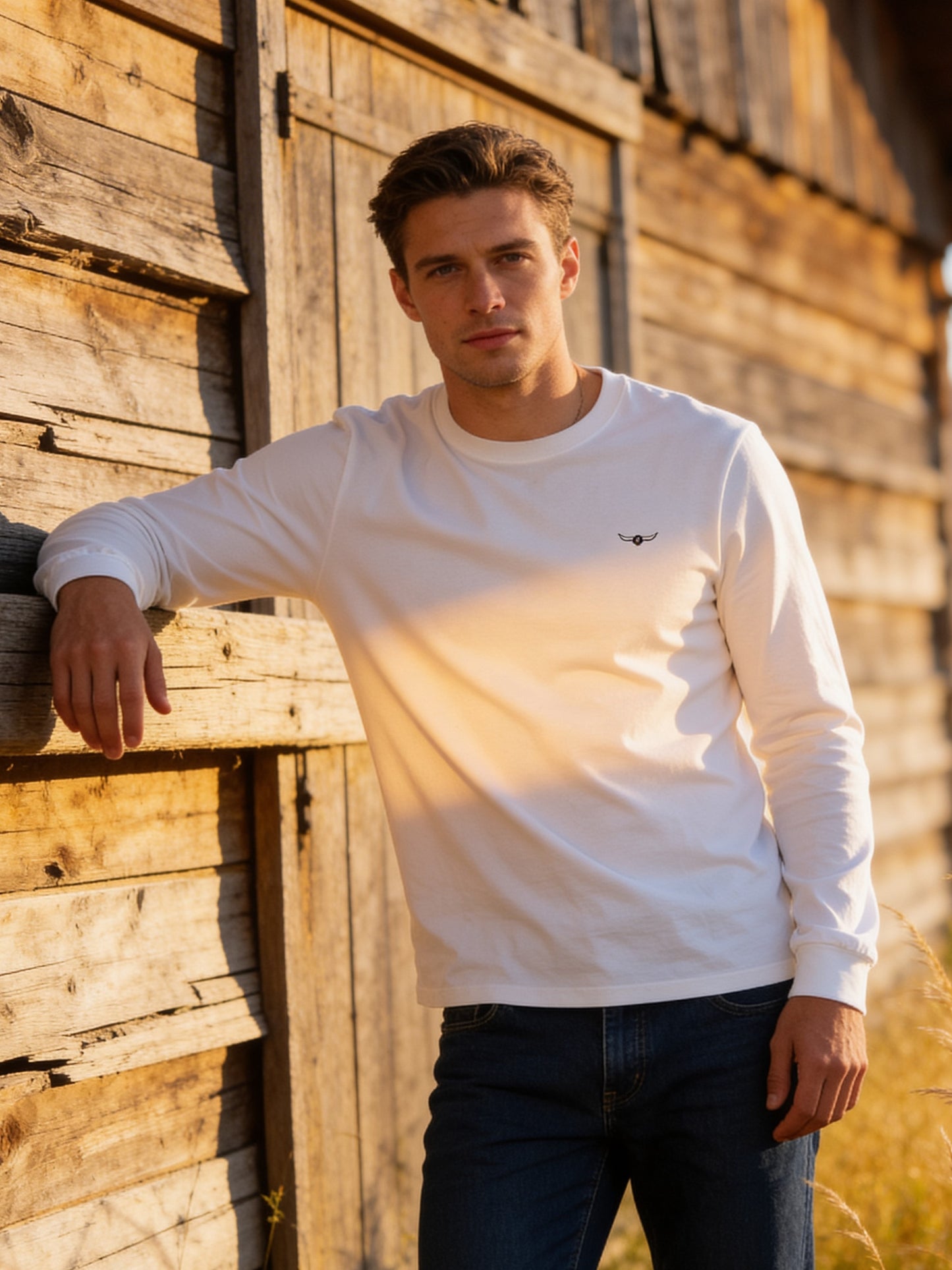 Flying R Ranchwear - Long Sleeve T-shirt in 4 colors - No Pocket - Made in USA