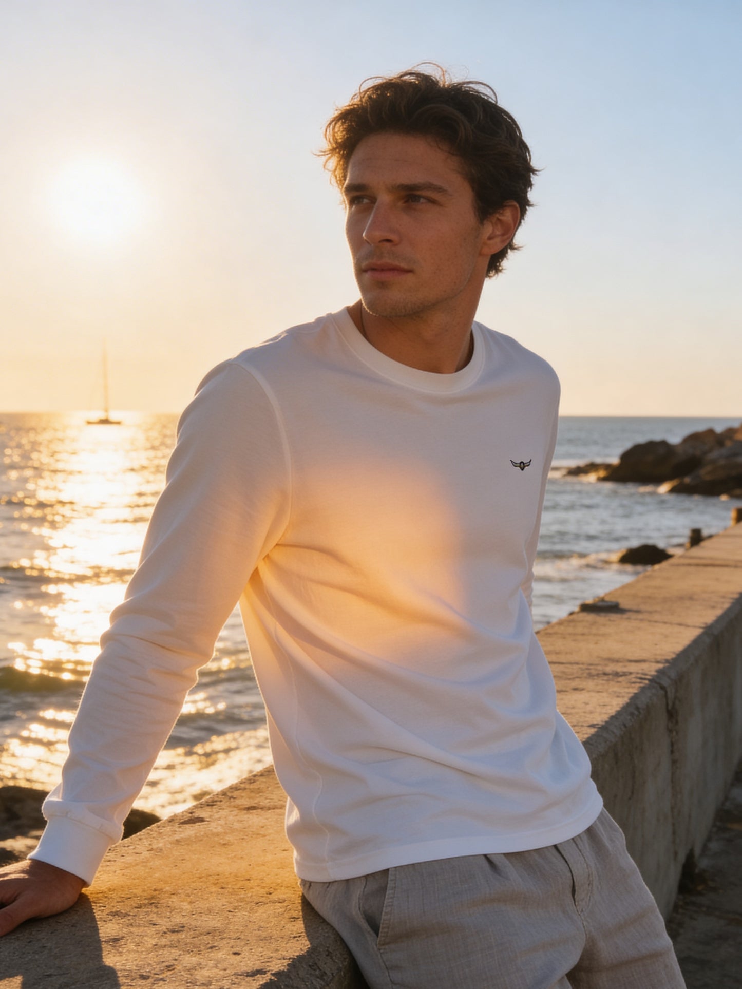 Flying R Ranchwear - Long Sleeve T-shirt in 4 colors - No Pocket - Made in USA