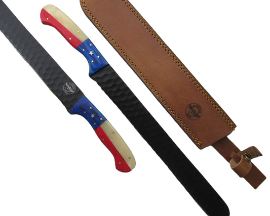 Ruddock Bros - Lone Star Brisket Knife - Blackened Steel - 17" Overall Length