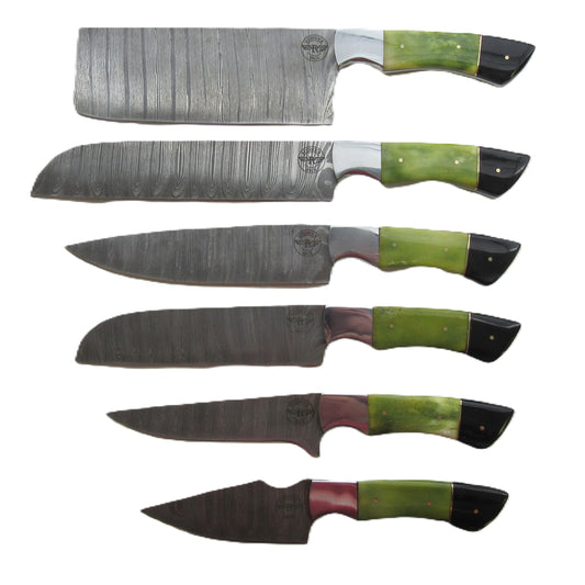 Ruddock Bros - The Viper Grilling Knife Set - Damascus Steel