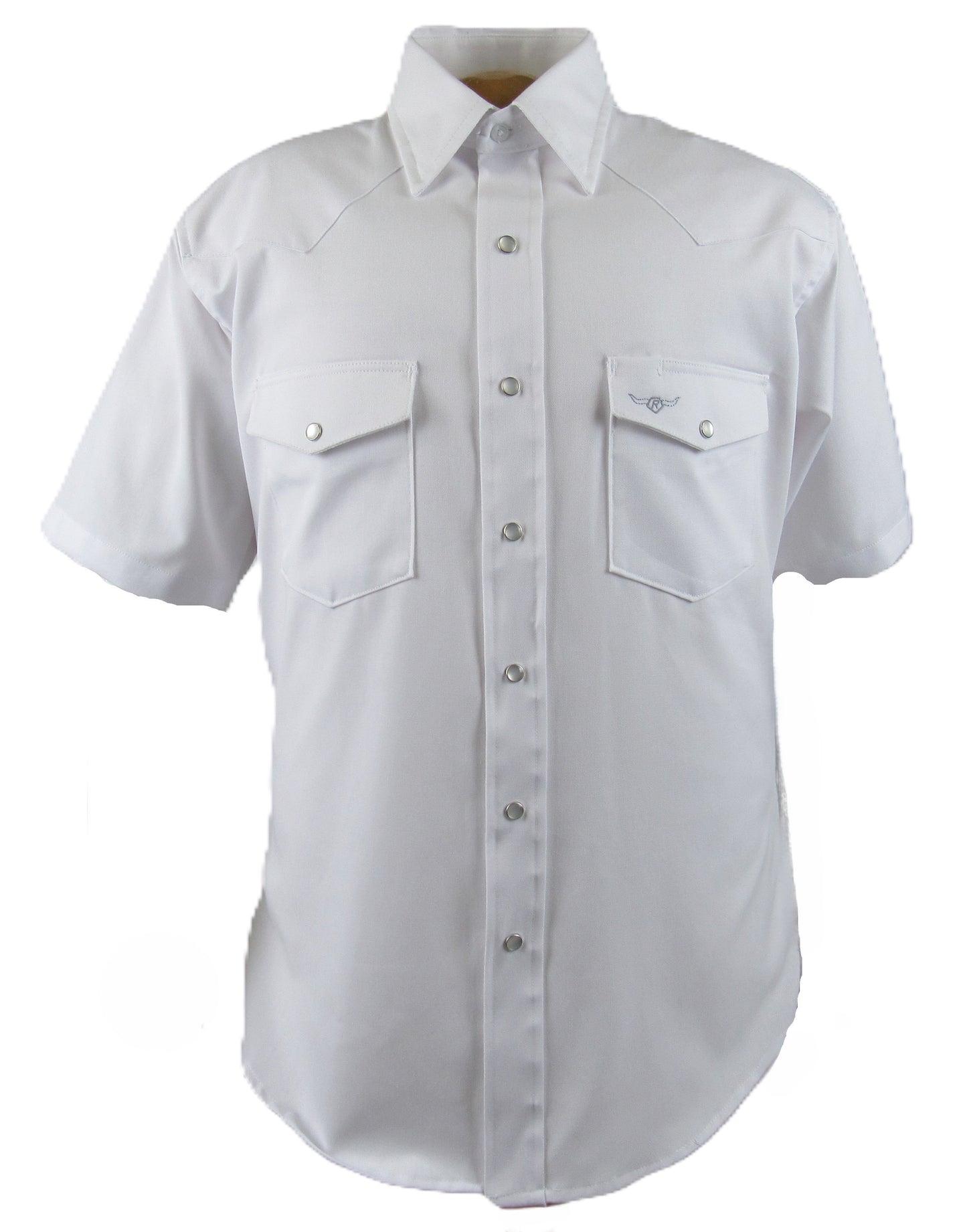 Clearance -  Western Classic Solid - White - Snaps - Classic Fit