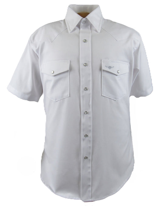 Clearance -  Western Classic Solid - White - Snaps - Classic Fit