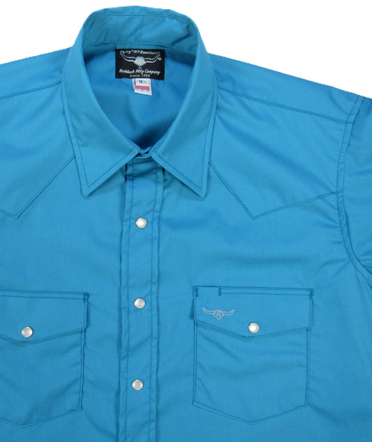 Flying R Ranchwear - Brisa Solids - Bahama Blue - Short Sleeve