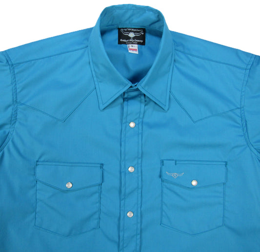 Flying R Ranchwear - Brisa Solids - Bahama Blue - Short Sleeve