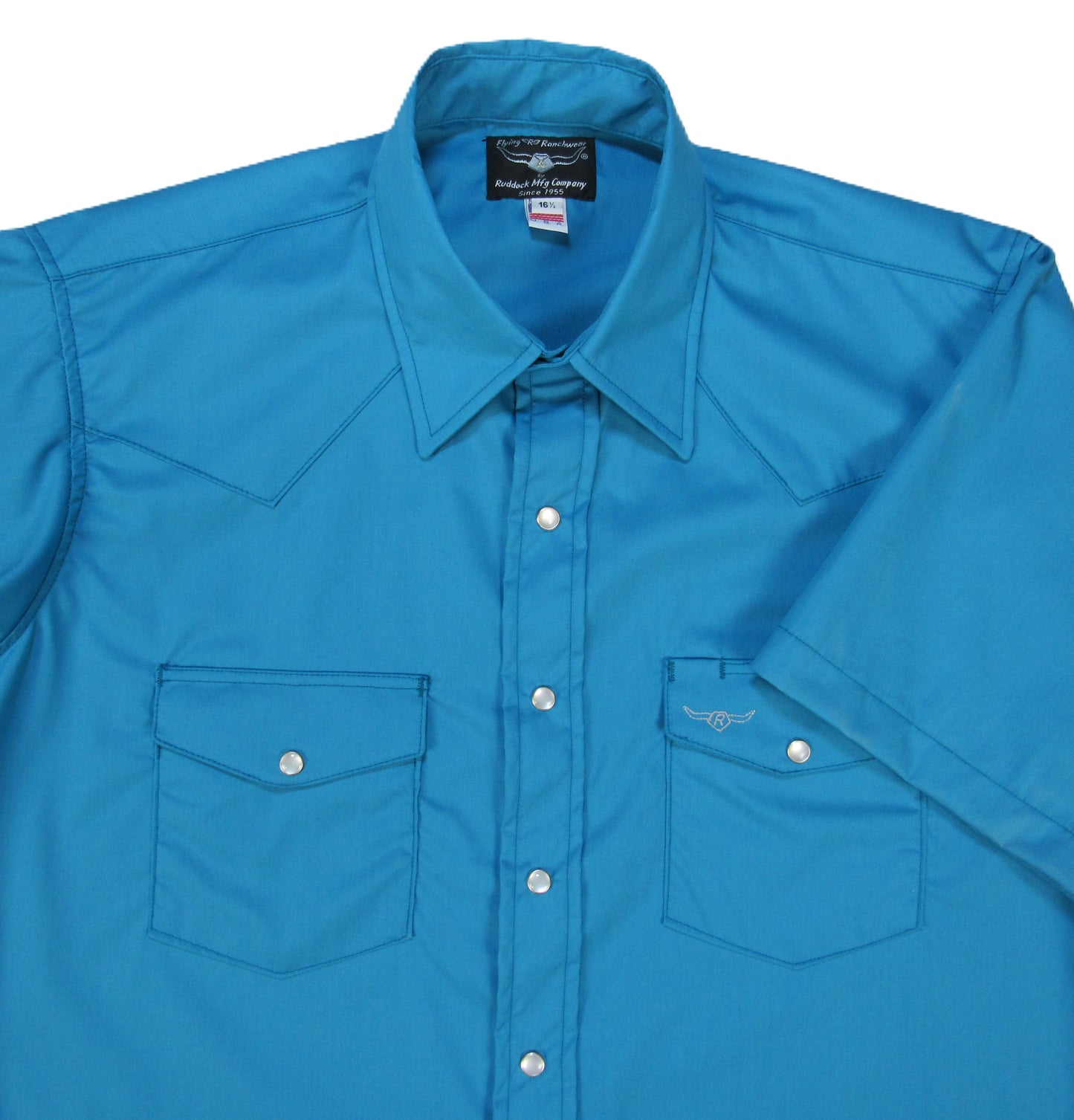 Flying R Ranchwear - Brisa Solids - Bahama Blue - Short Sleeve